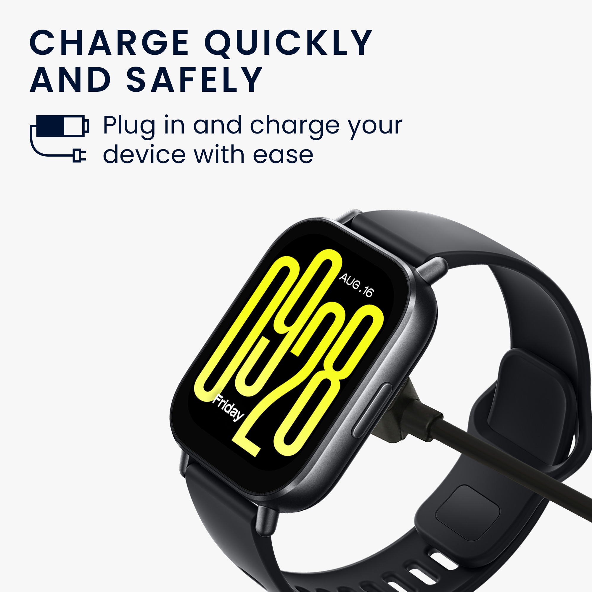Nabíjecí kabel pro chytré hodinky pro Xiaomi Redmi Watch 5 Active / Watch 5 Lite kwmobile - černá