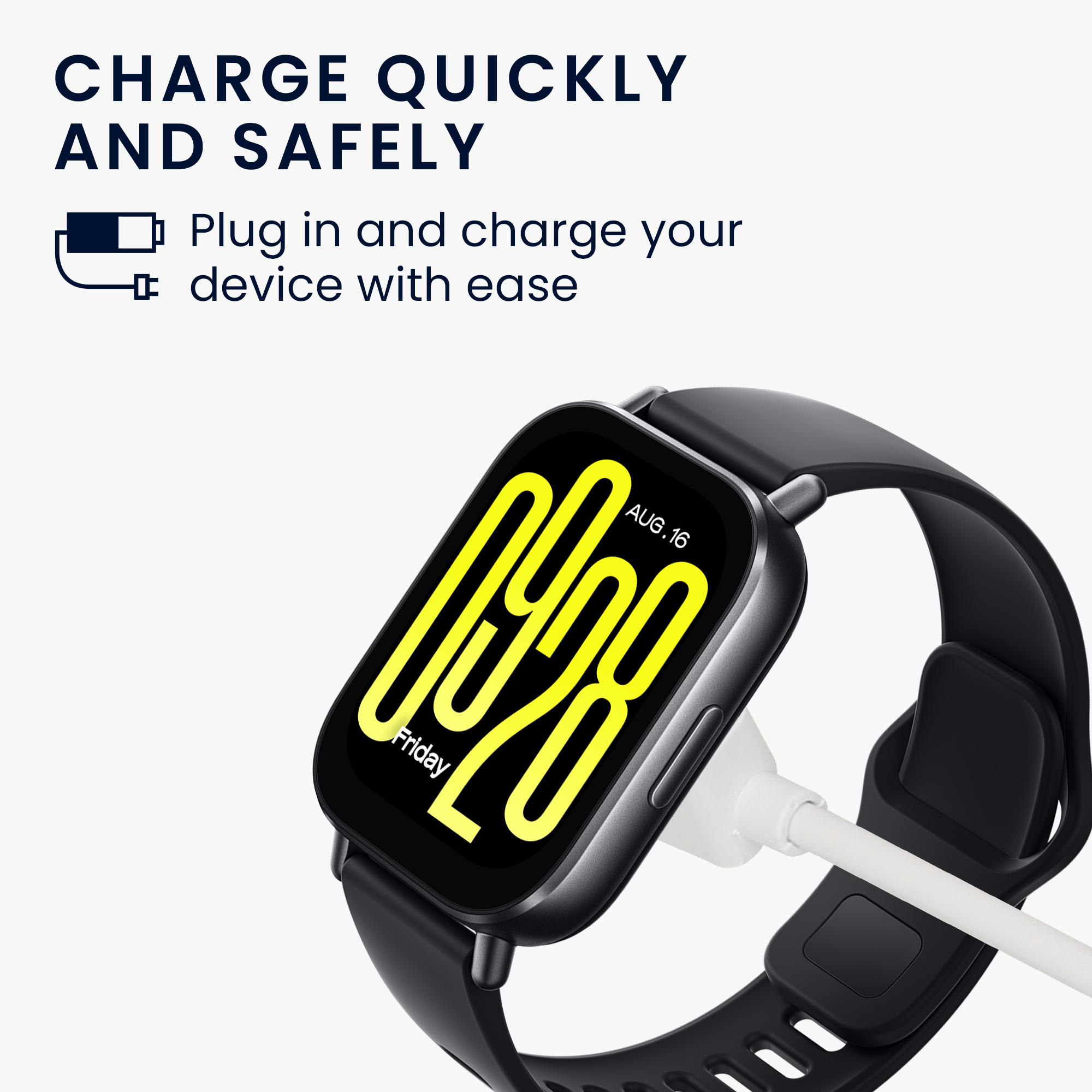 Nabíjecí kabel pro chytré hodinky pro Xiaomi Redmi Watch 5 Active / Watch 5 Lite kwmobile - bílá
