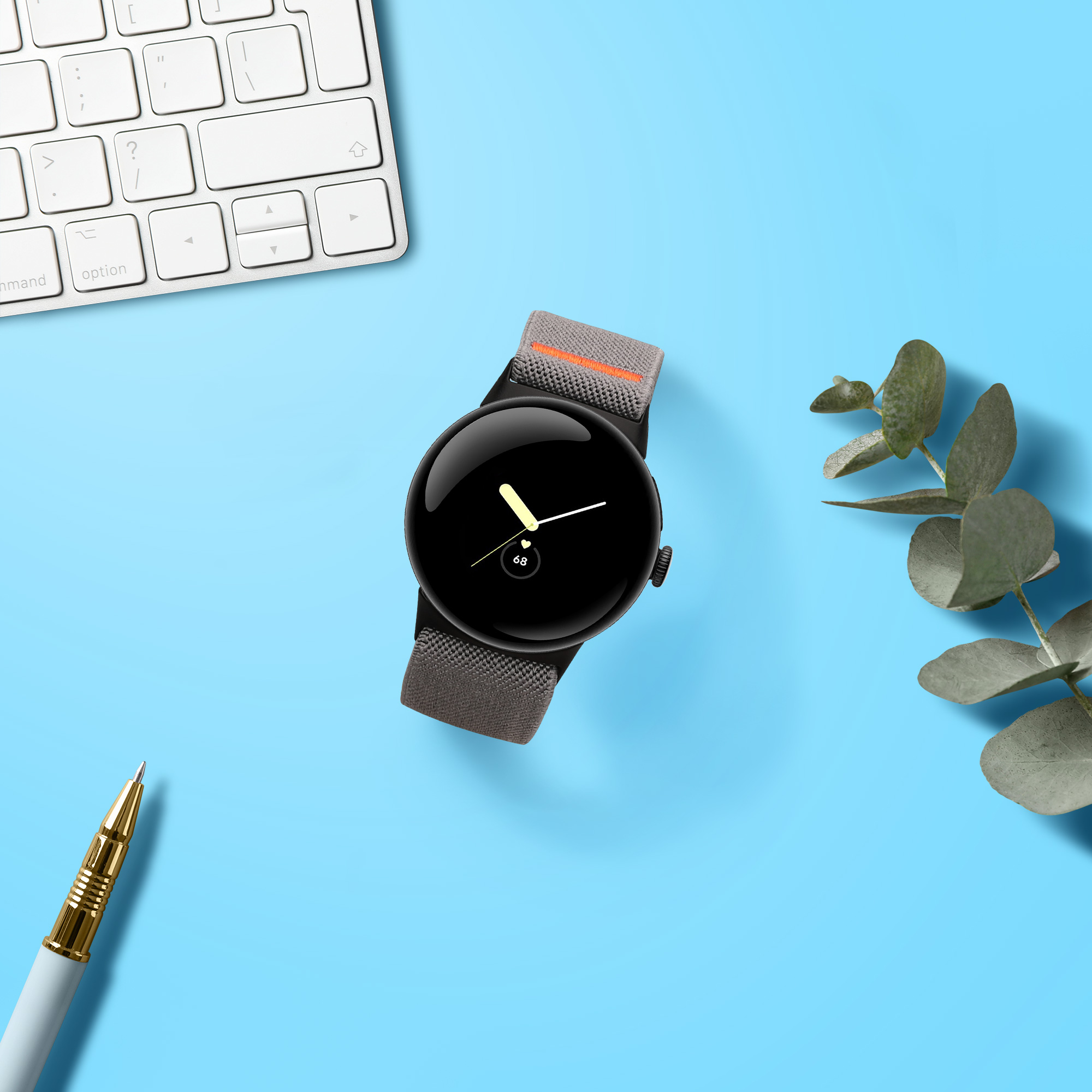 Nylonový pásek pro Google Pixel Watch Series 41mm / Pixel Watch 4 41mm kwmobile nylonové - tmavě šedá