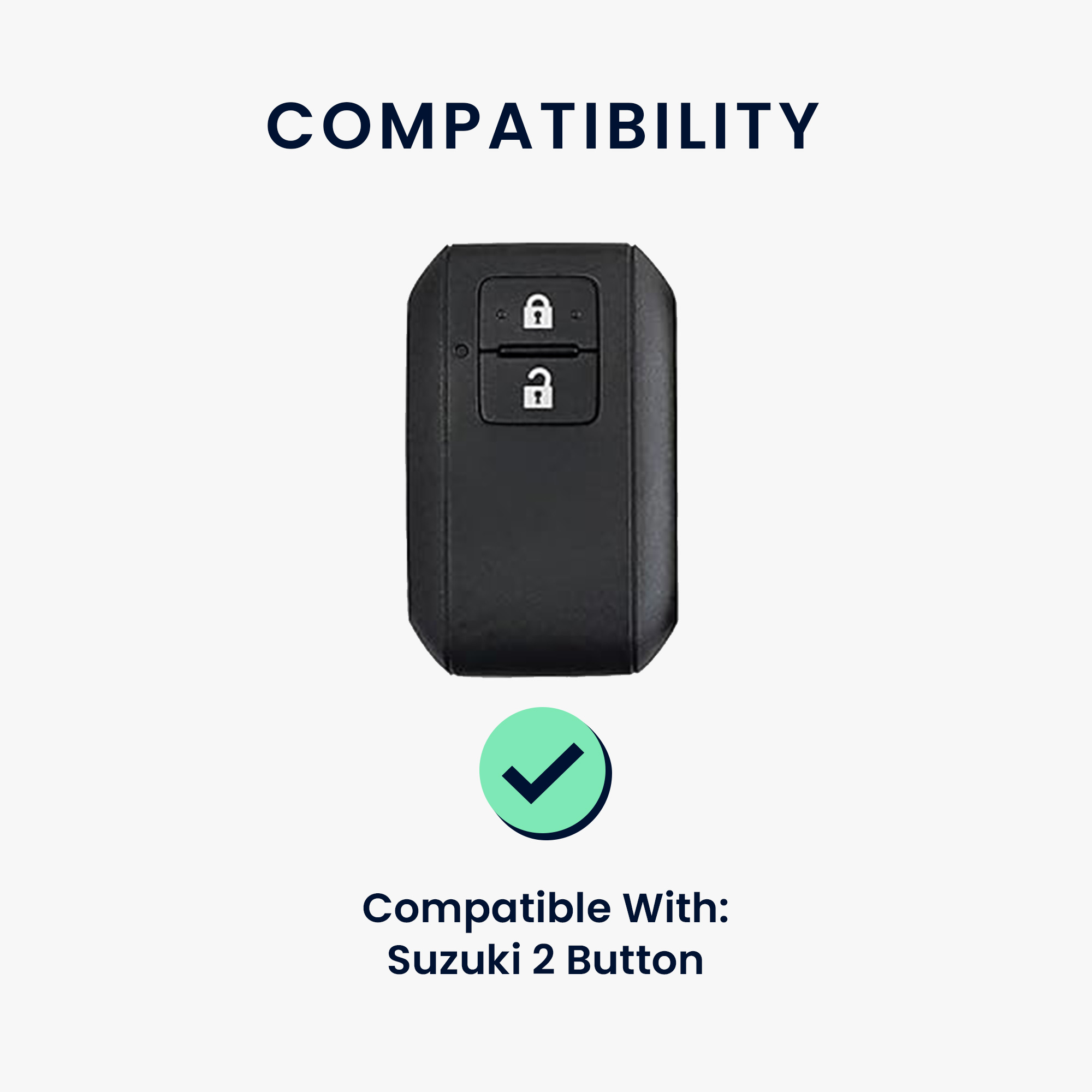 Obal na klíč od auta pro Suzuki klíč se 2 tlačítky a funkcí Keyless Go kwmobile s kroužkem z pravé kůže - starorůžová