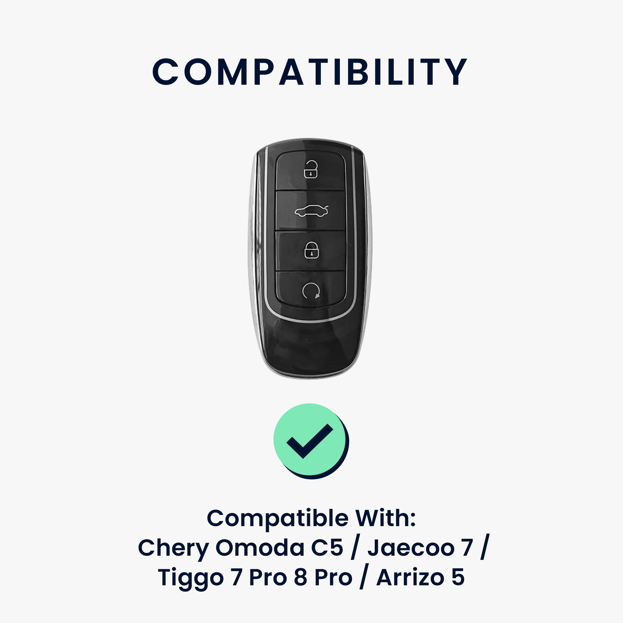 Obal na klíč od auta pro Chery Omoda C5 / Jaecoo 7 / Tiggo 7 Pro 8 Pro / Arrizo 5 kwmobile s kroužkem z pravé kůže - vínová