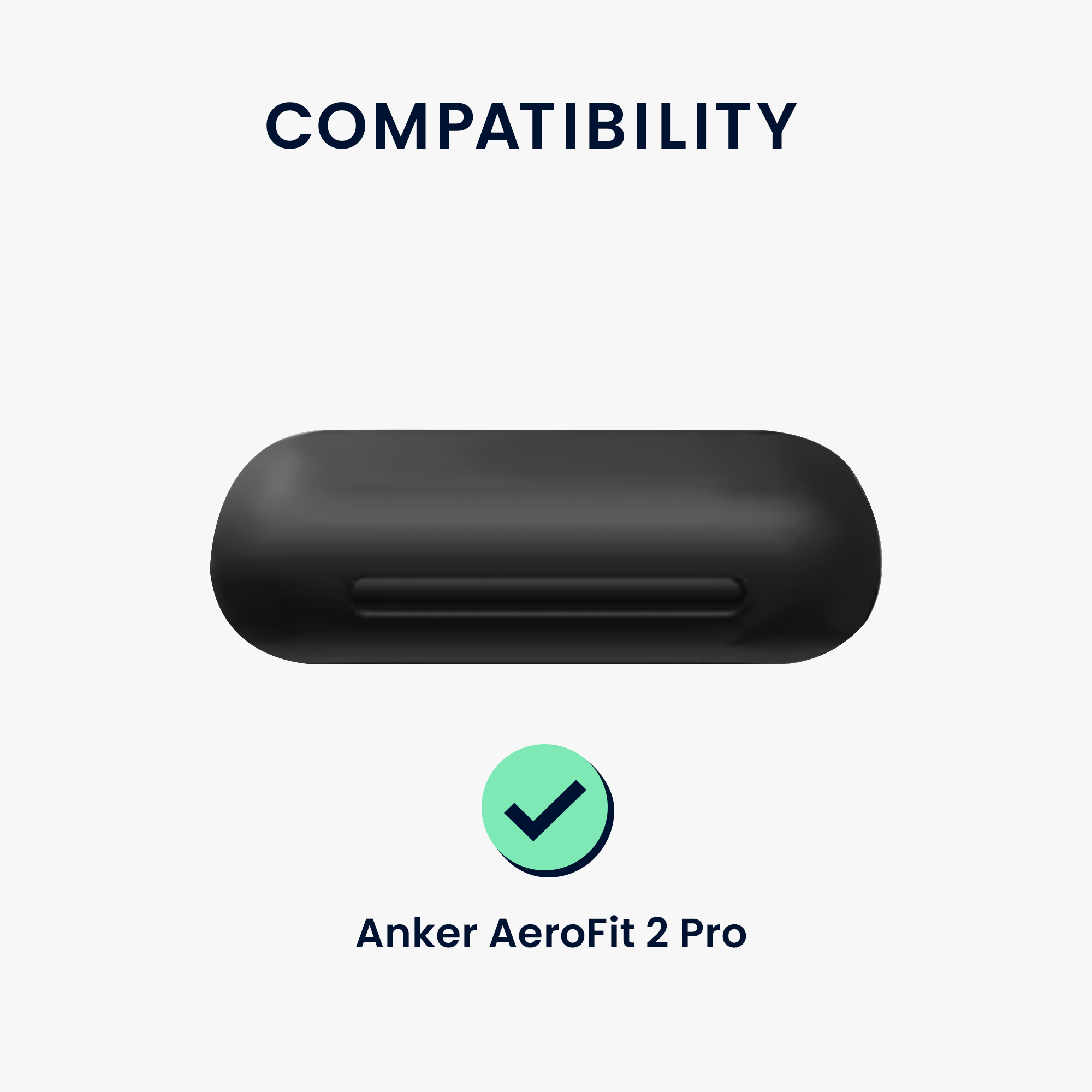 Obal pro Anker AeroFit 2 Pro kwmobile s karabinou silikonové - černá