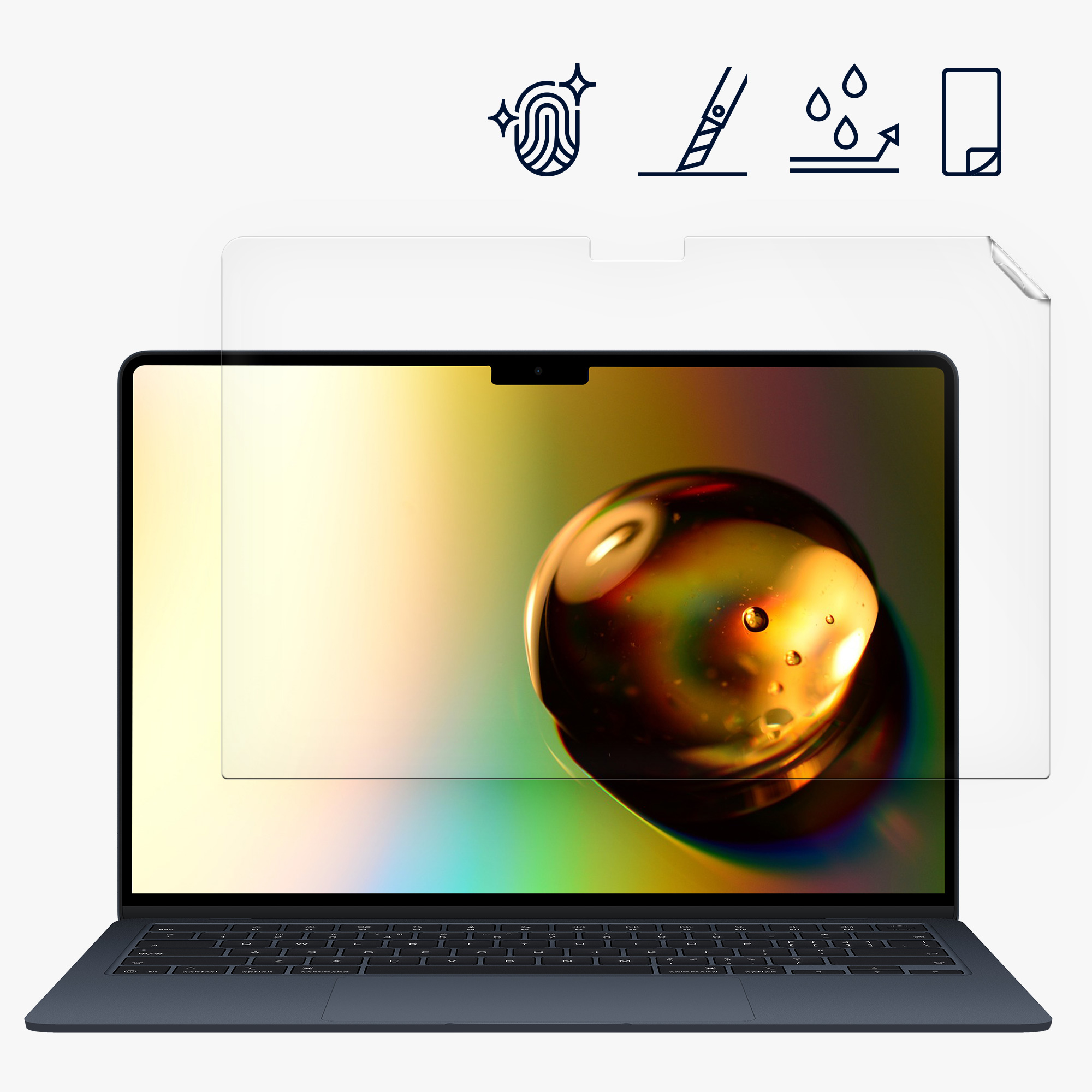 Ochranné fólie na displej pro Apple MacBook Air 15 M5 2026 A3448 kwmobile - antireflexní ochrana notebooku