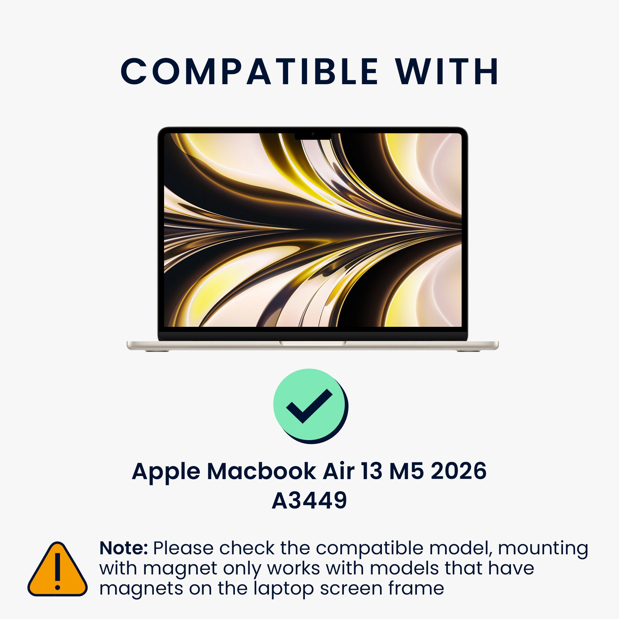 Privacy fólie na notebook pro Apple MacBook Air 13 M5 2026 A3449 kwmobile - antireflexní, blokuje modré světlo