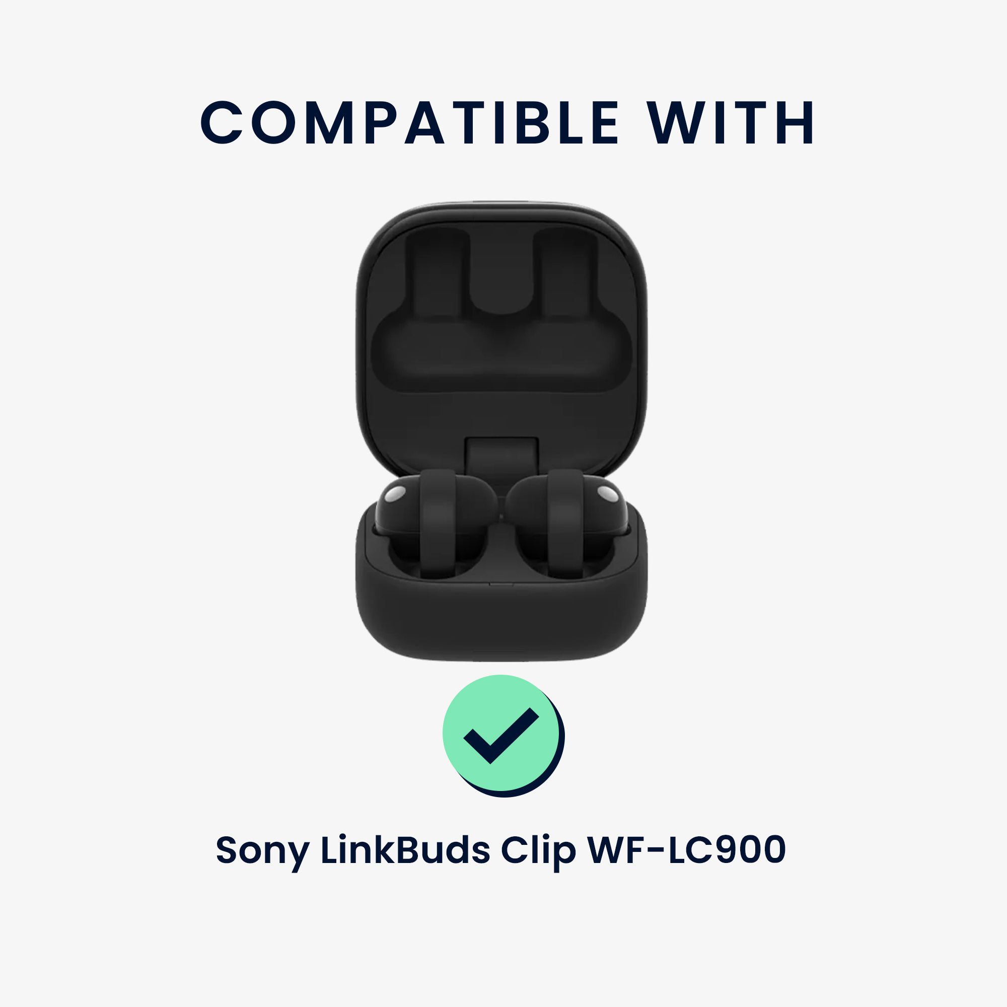 Pouzdro na sluchátka pro Sony LinkBuds Clip WF-LC900 kwmobile silikonové - transparentní