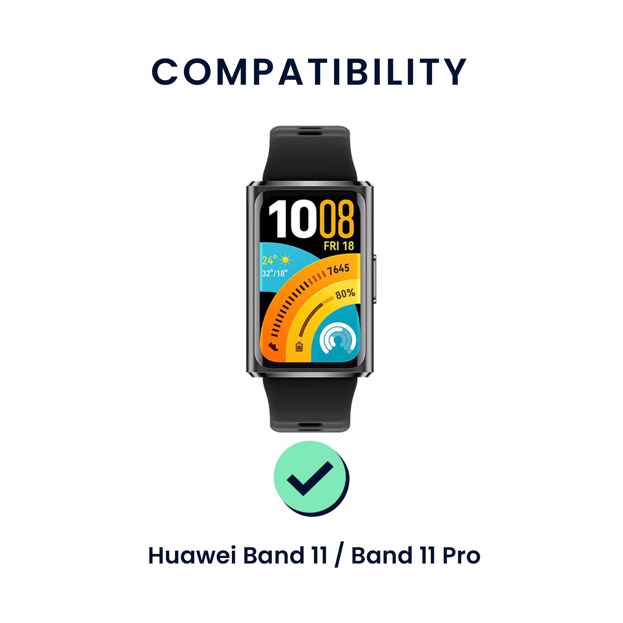 Řemínky pro Huawei Band 11 / Band 11 Pro kwmobile silikonové - levandulová / pastelově zelená