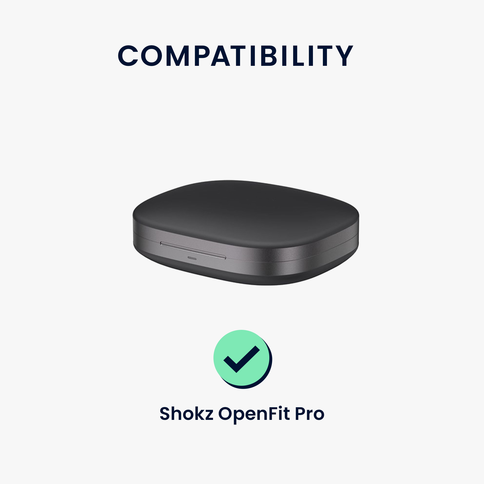 Obal pro Shokz OpenFit Pro kwmobile s karabinou silikonové - starorůžová