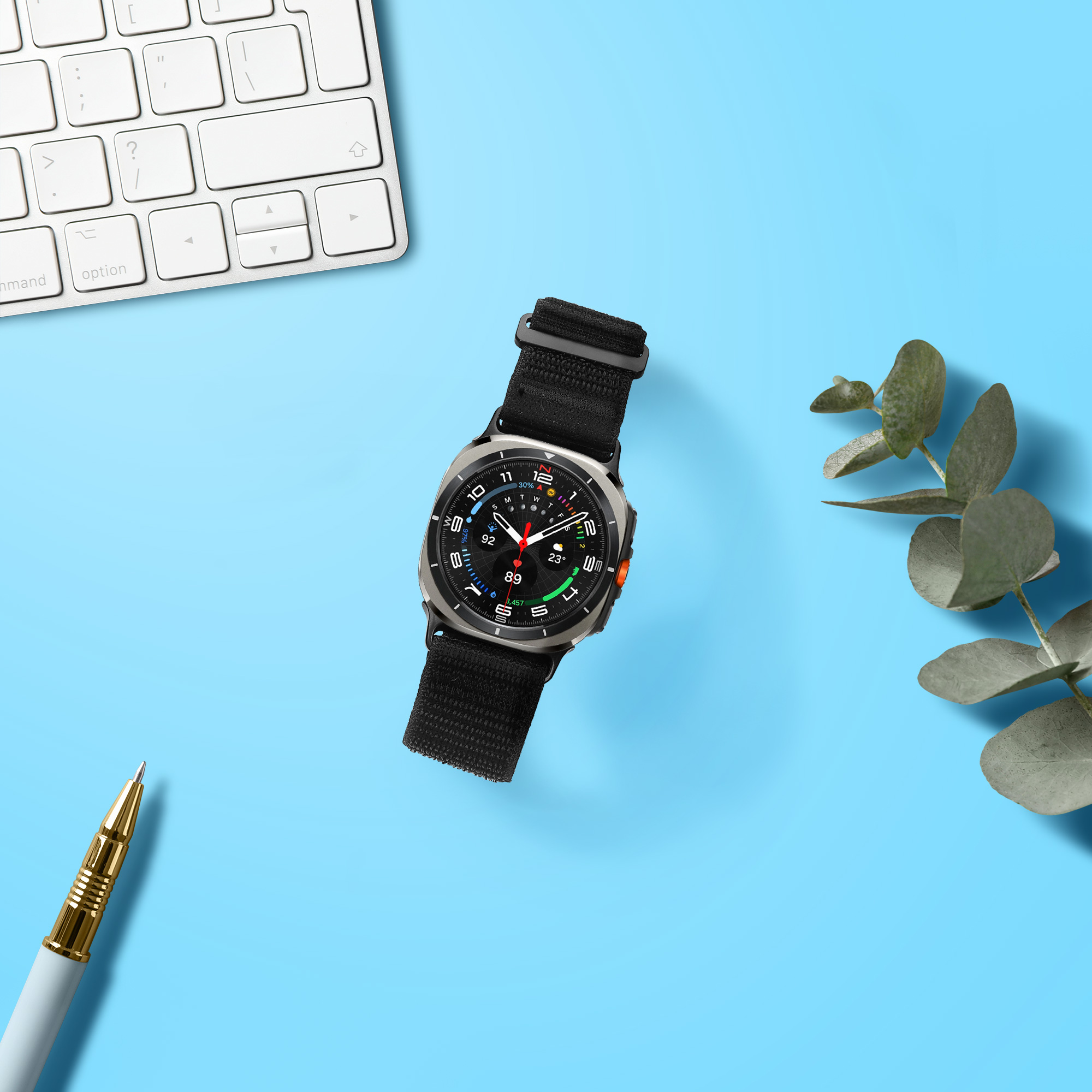 Nylonový pásek pro Samsung Galaxy Watch Ultra 47mm kwmobile nylonové - černá