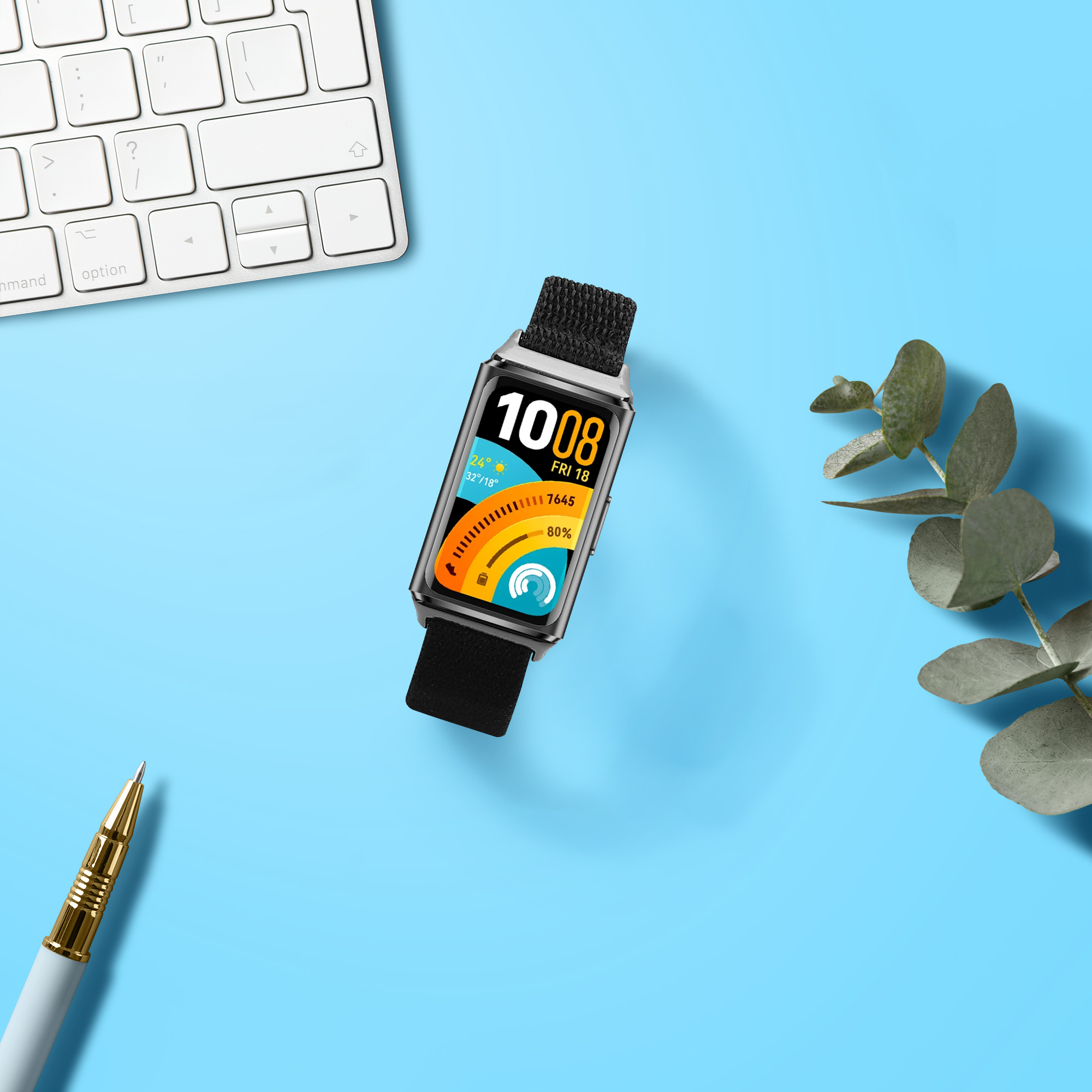 Nylonový pásek pro Huawei Band 11 / Band 11 Pro kwmobile nylonové - černá