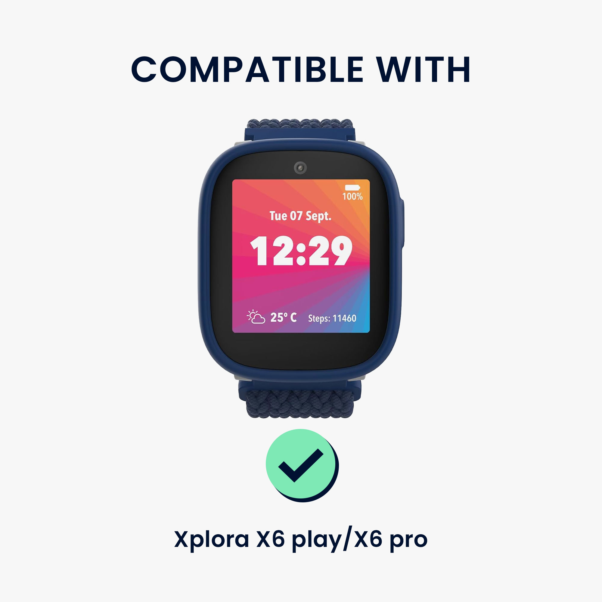 Magnetický nabíjecí stojánek pro Xplora X6 Play / X6 Pro kwmobile se stojánkem - černá