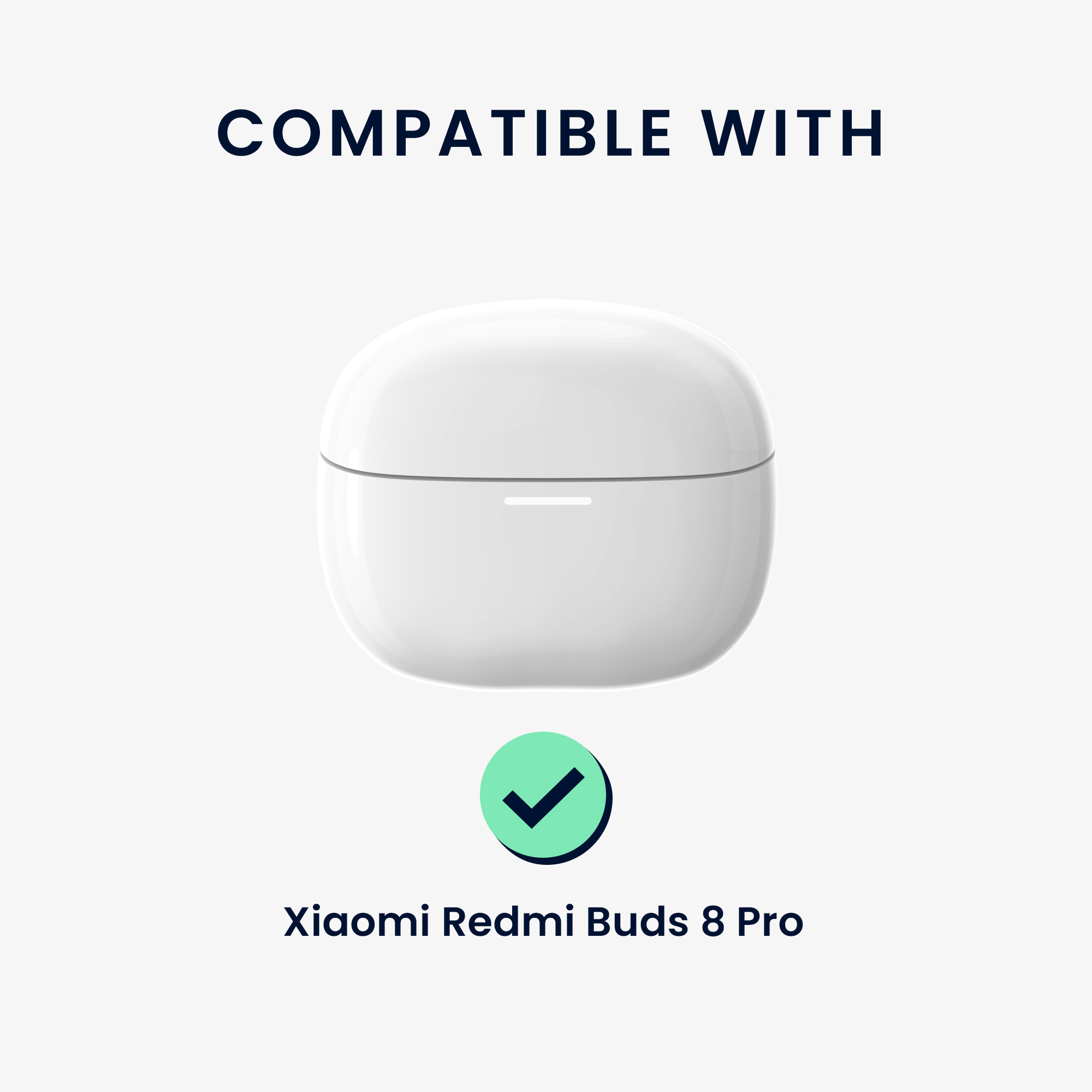 Pouzdro na sluchátka pro Xiaomi Redmi Buds 8 Pro kwmobile silikonové - transparentní