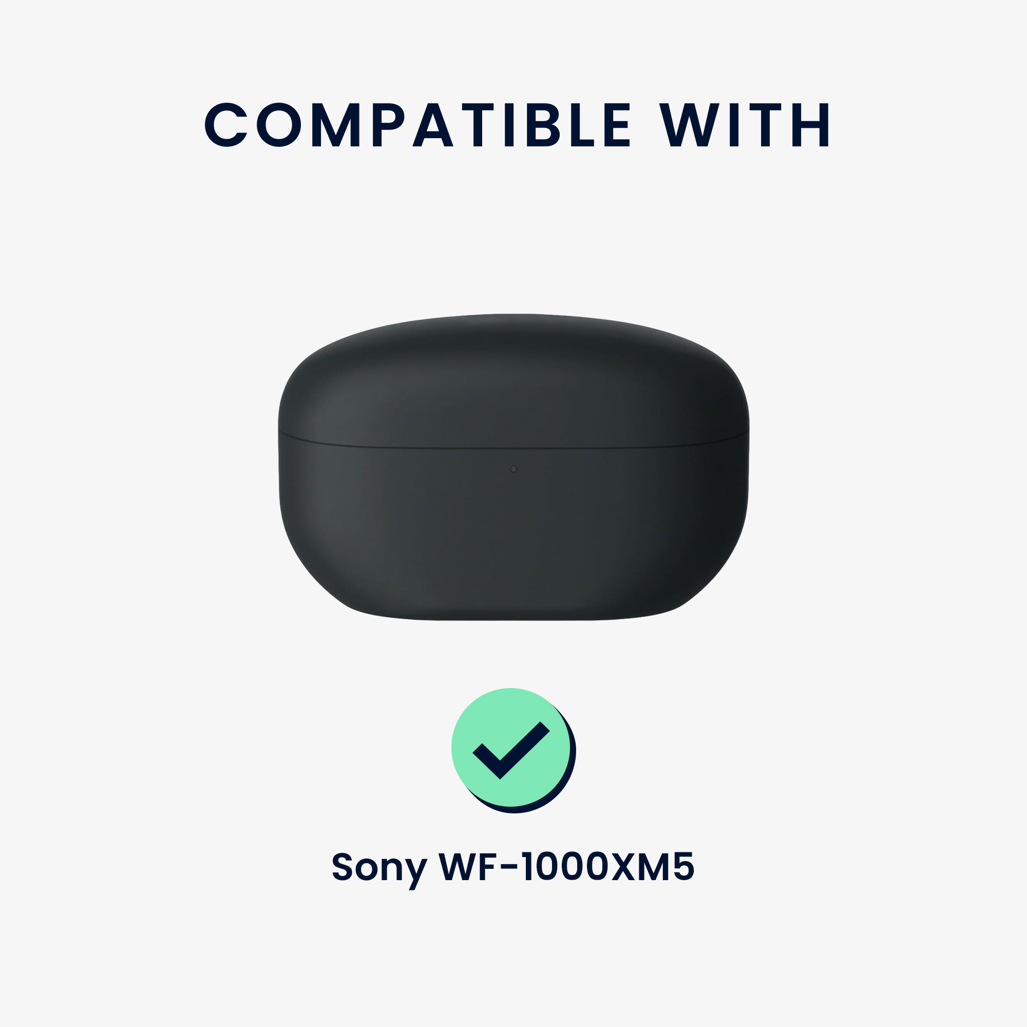 Pouzdro z eko kůže pro Sony WF-1000XM5 kwmobile tenké - hnědá