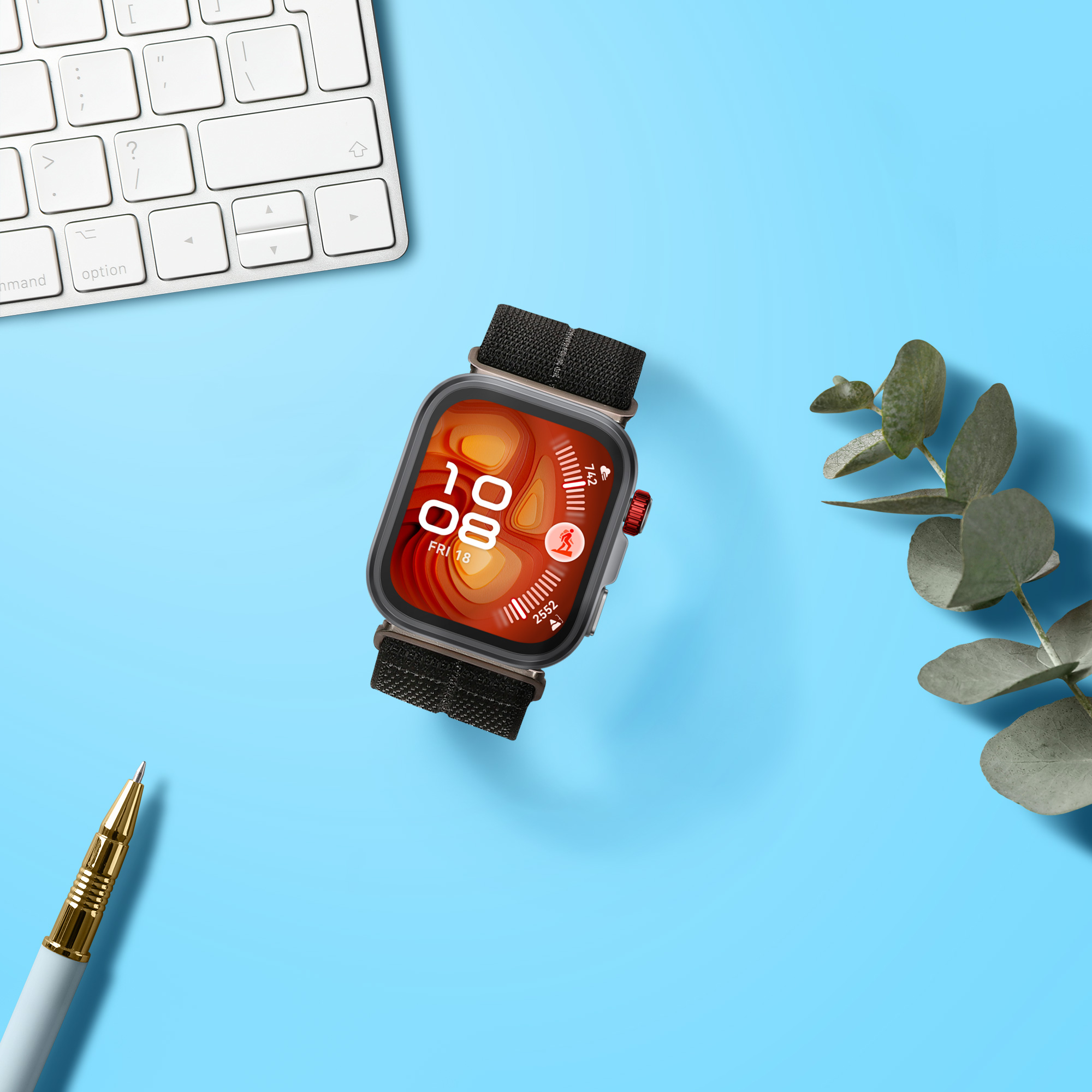 Nylonový pásek pro Huawei Watch Fit 4 Pro / Watch Fit 4 / Fit 3 kwmobile nylonové - černá