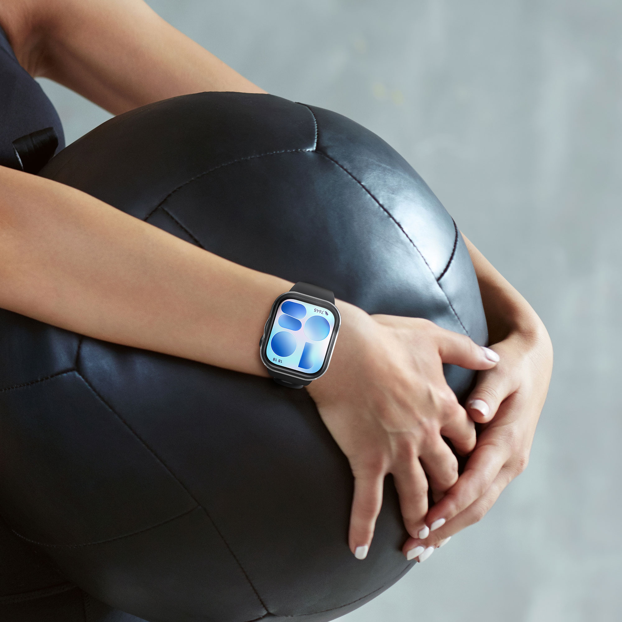 2x obal s ochranným sklem pro Huawei Watch FIT 5 kwmobile silikonové - černá / transparentní