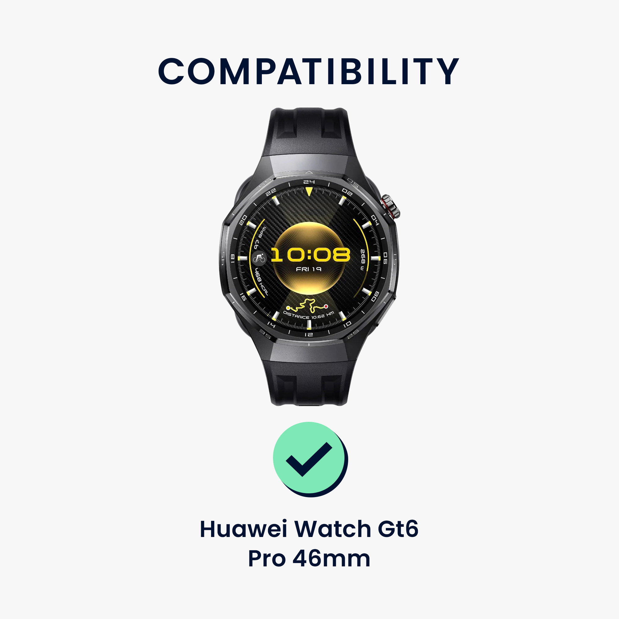 Ochranná fólie pro Huawei Watch GT6 Pro 46mm kwmobile - 2x ochrana pro chytré hodinky, odolná proti otiskům prstů