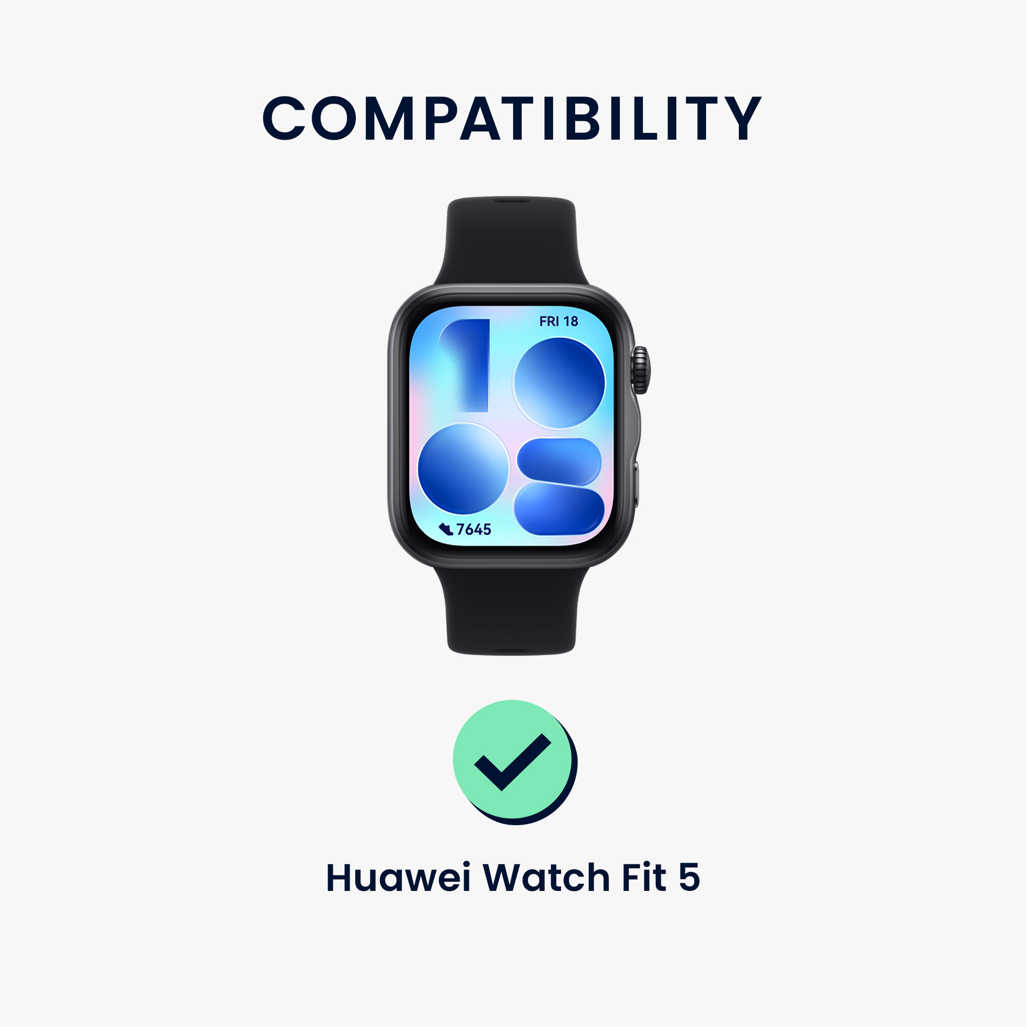 Ochranná fólie pro Huawei Watch FIT 5 kwmobile - 2x ochrana pro chytré hodinky, odolná proti otiskům prstů