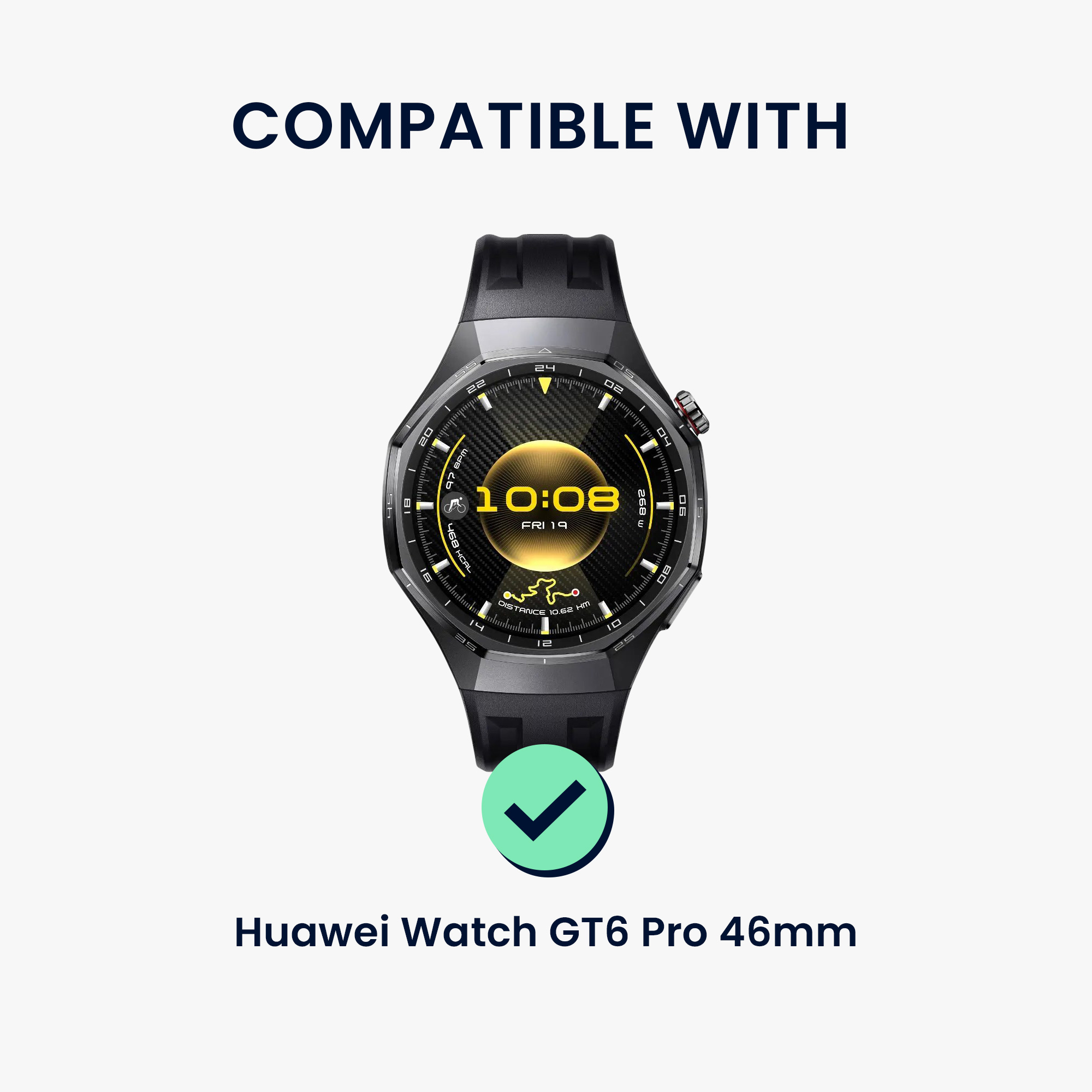 Kožený řemínek pro Huawei Watch GT6 Pro 46mm kwmobile - šedá