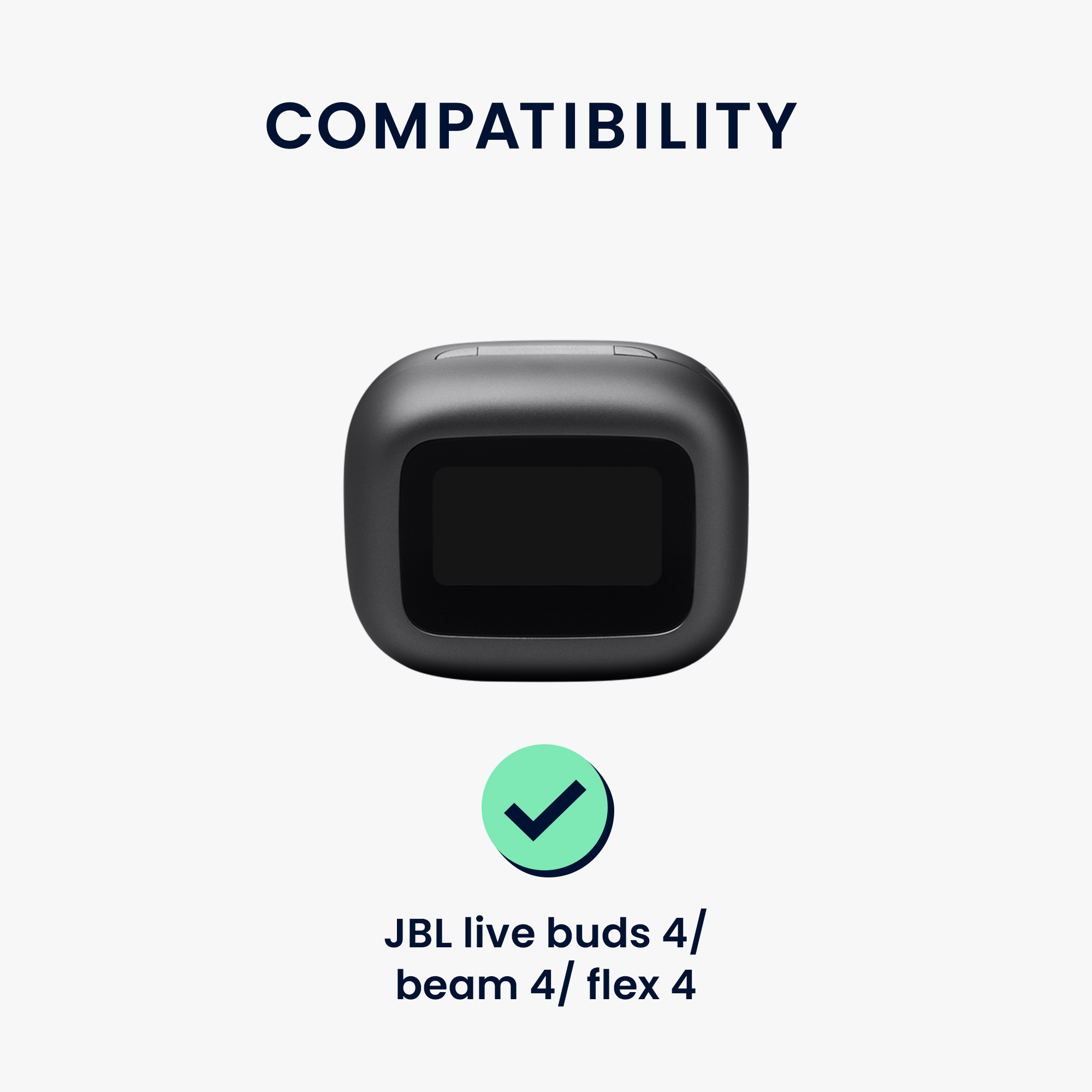 Obal pro JBL Live Buds 4 / Beam 4 / Flex 4 kwmobile s karabinou silikonové - žlutá
