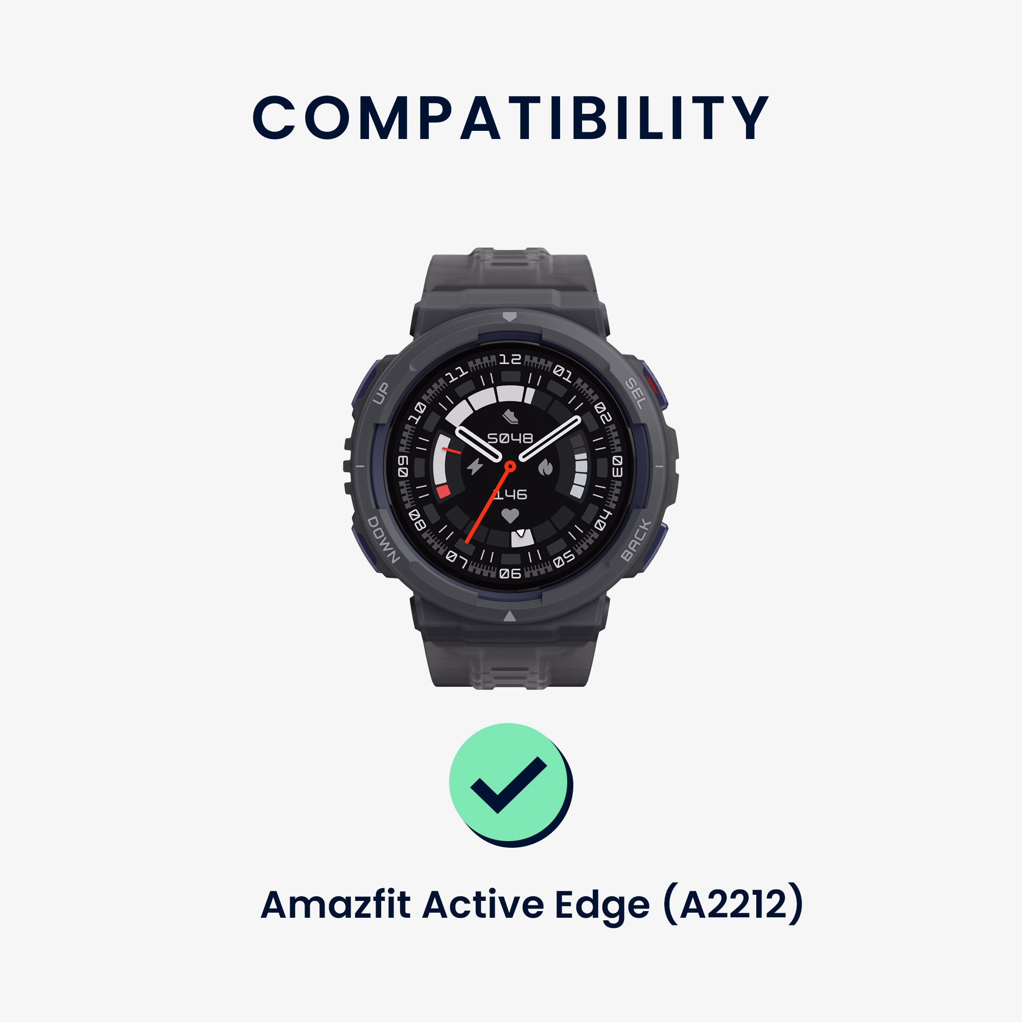 Řemínek pro Amazfit Active Edge (A2212) kwmobile silikonové - černá / oranžová