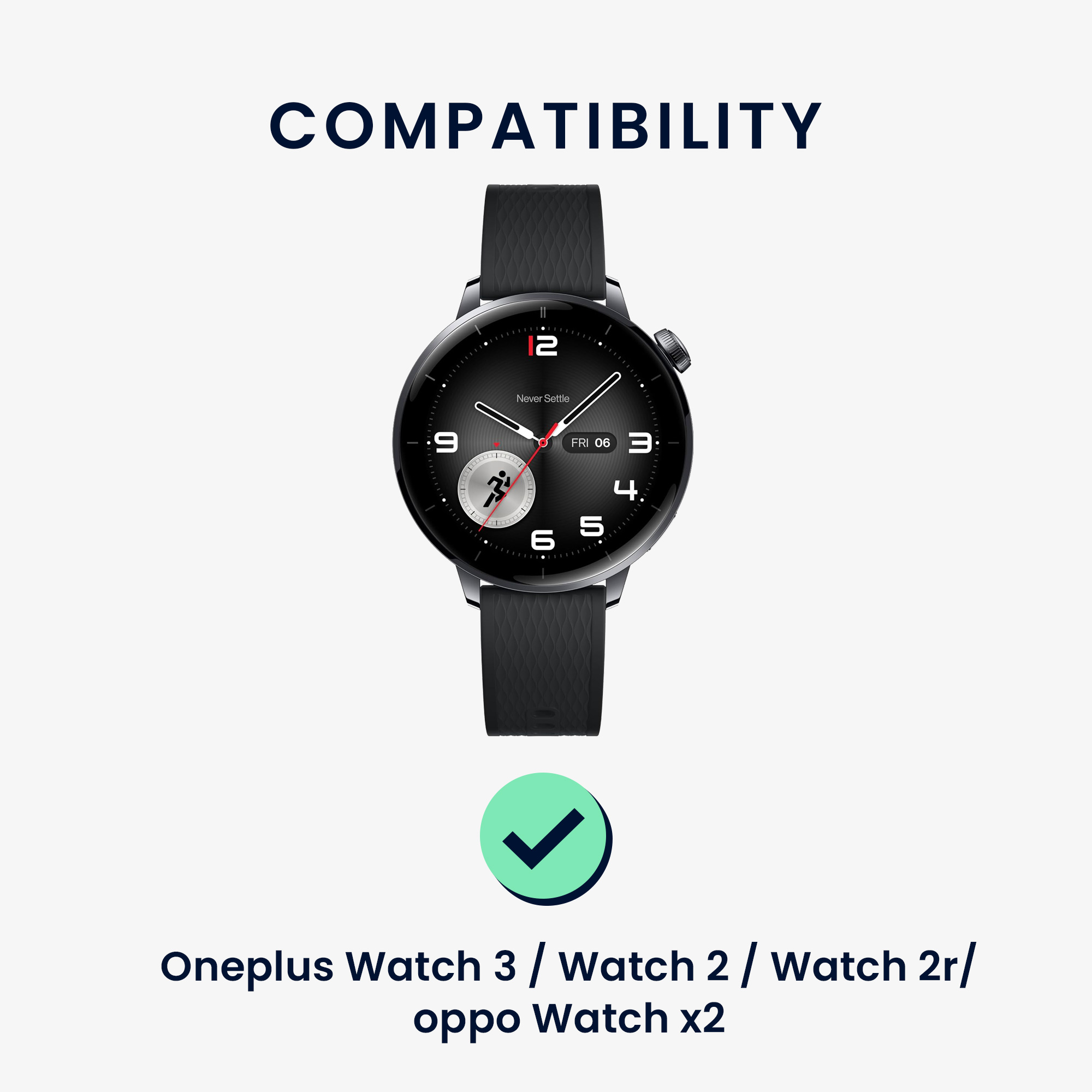 Řemínek pro OnePlus Watch 3 / 2 / 2R / Oppo Watch X2 kwmobile silikonové - černá / oranžová