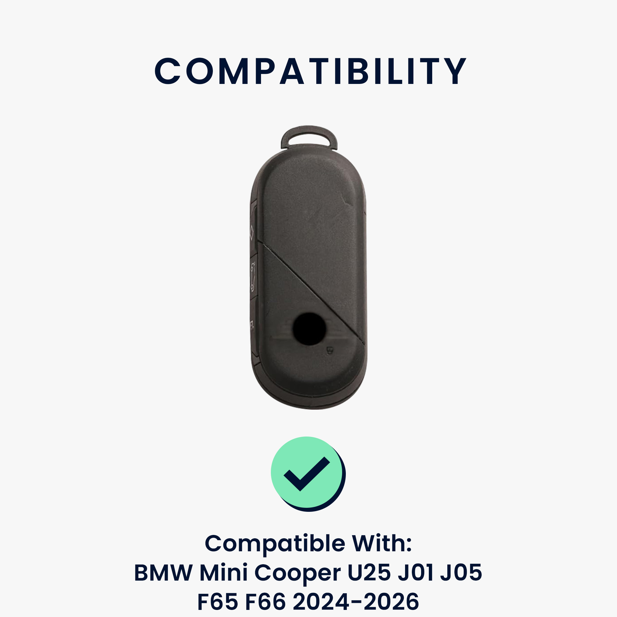 Obal na klíč od auta pro BMW Mini Cooper U25 J01 J05 F65 F66 2024-2026 kwmobile TPU - matná černá / černá