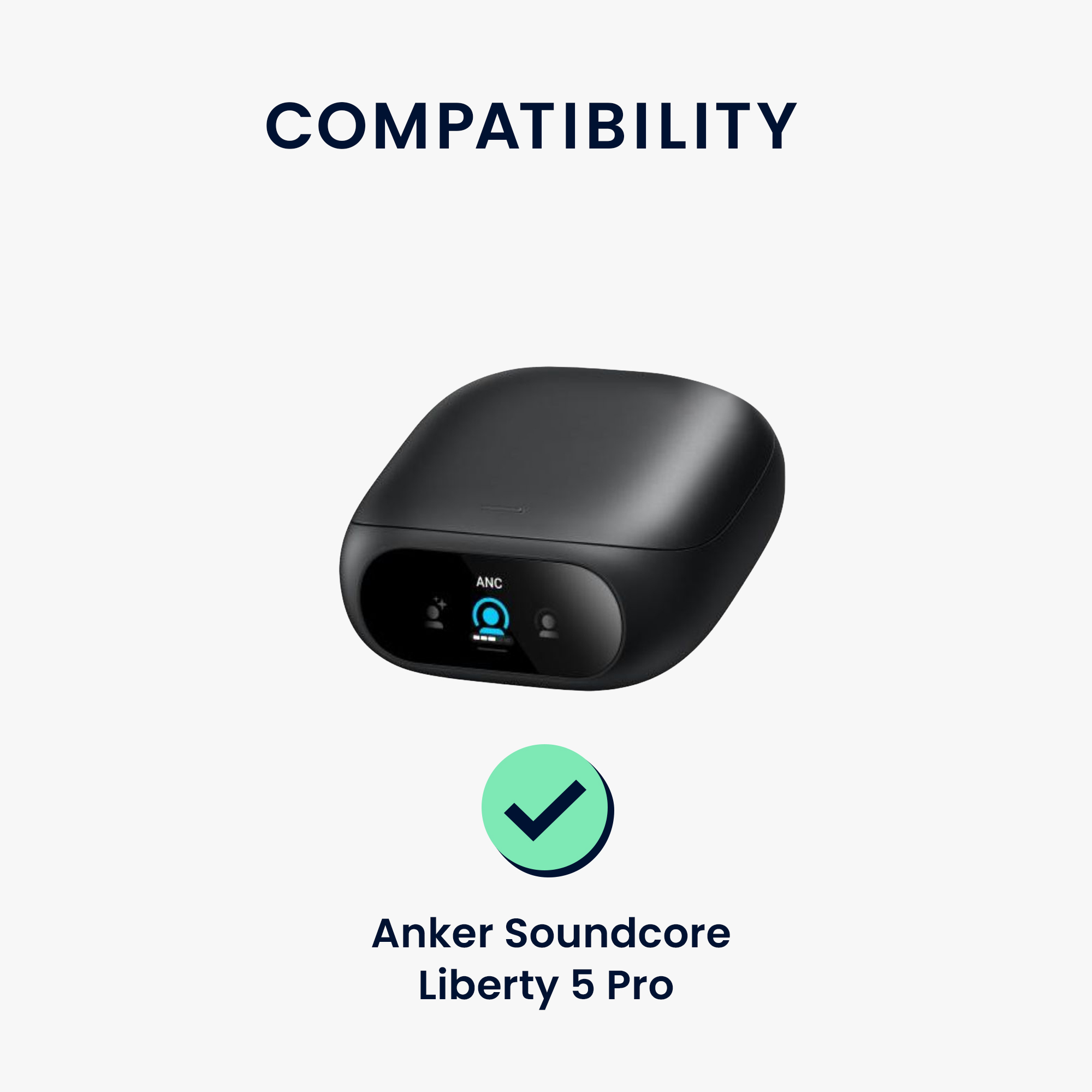 Obal pro Anker Soundcore Liberty 5 Pro kwmobile s karabinou silikonové - černá