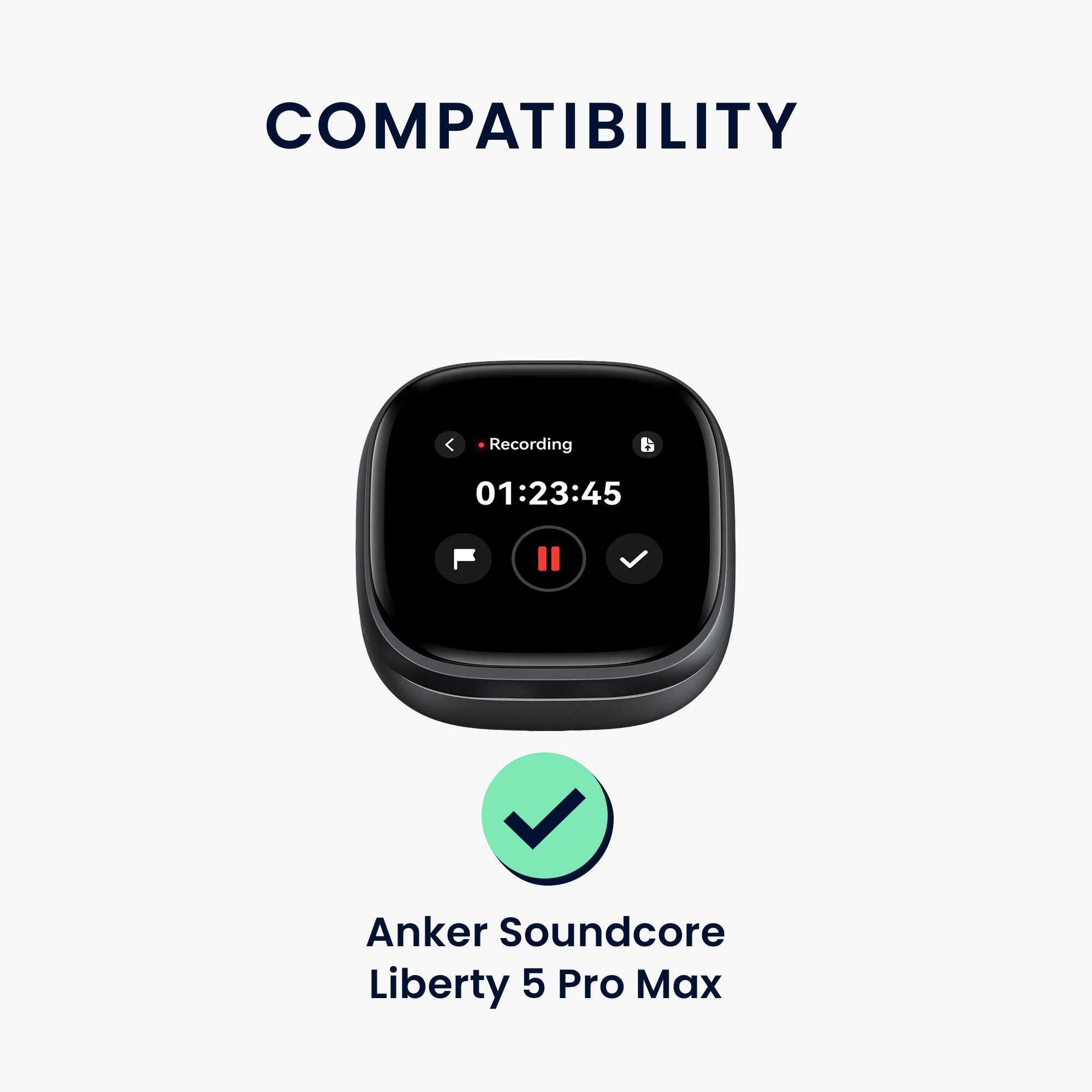 Ochranné fólie na displej nabíjecího pouzdra Anker Soundcore Liberty 5 Pro Max kwmobile sada 3 ks