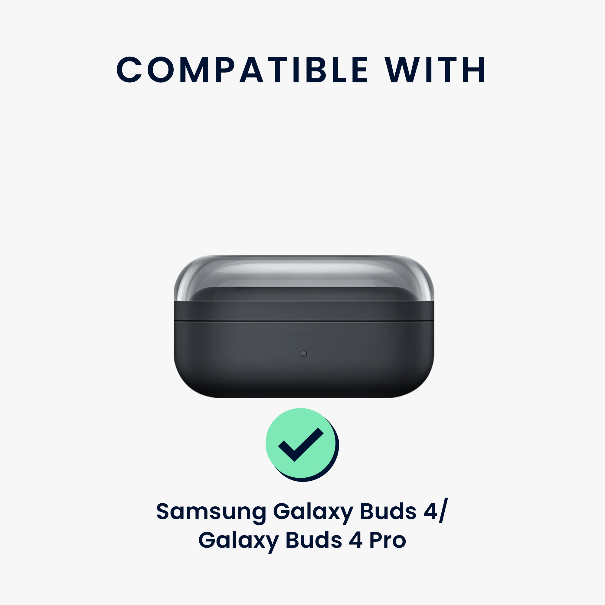 Silikonové poutko na krk pro Samsung Galaxy Buds 4 / Galaxy Buds 4 Pro kwmobile s popruhem na krk - bílá / černá
