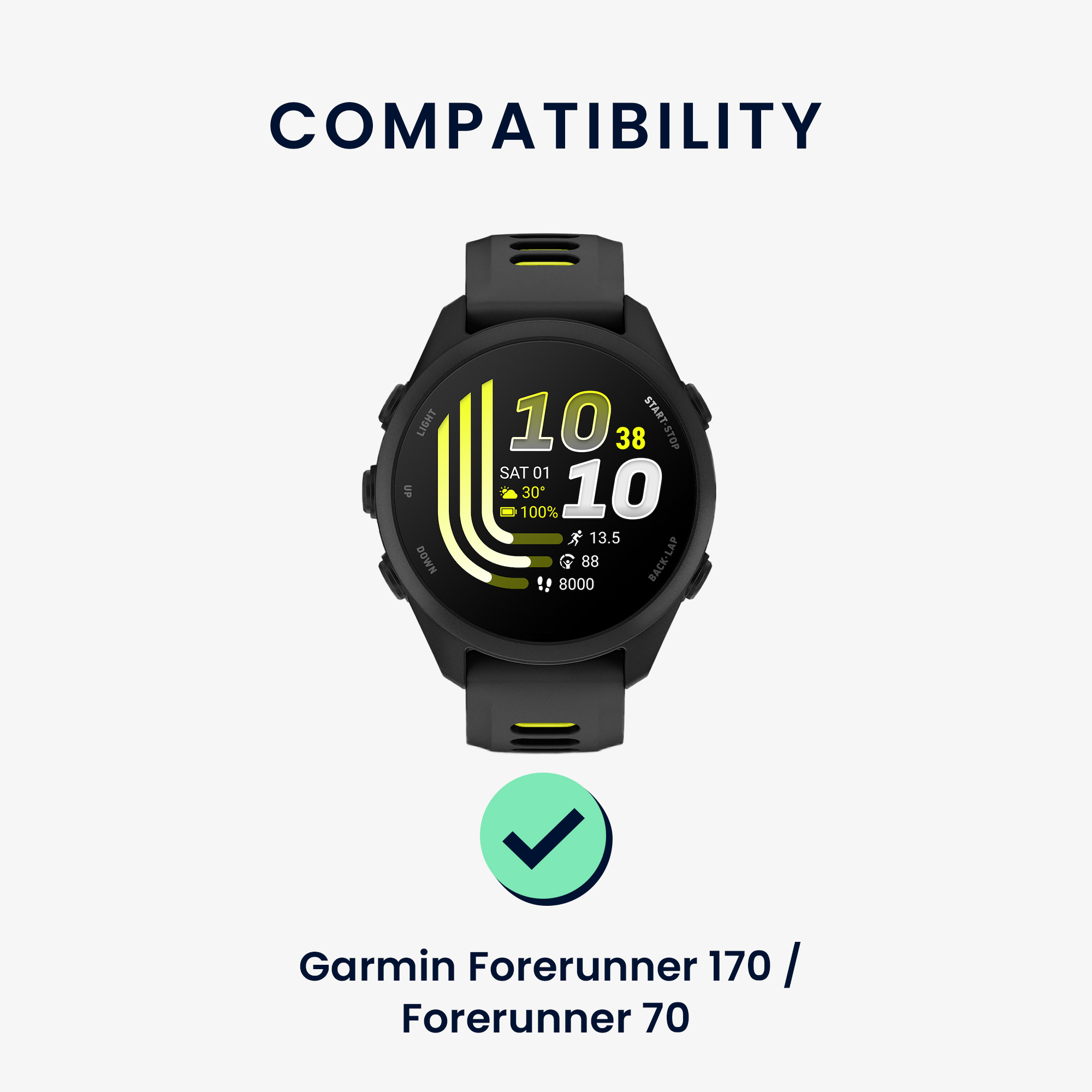 Řemínek pro Garmin Forerunner 170 / Forerunner 70 kwmobile silikonové - černá / červená