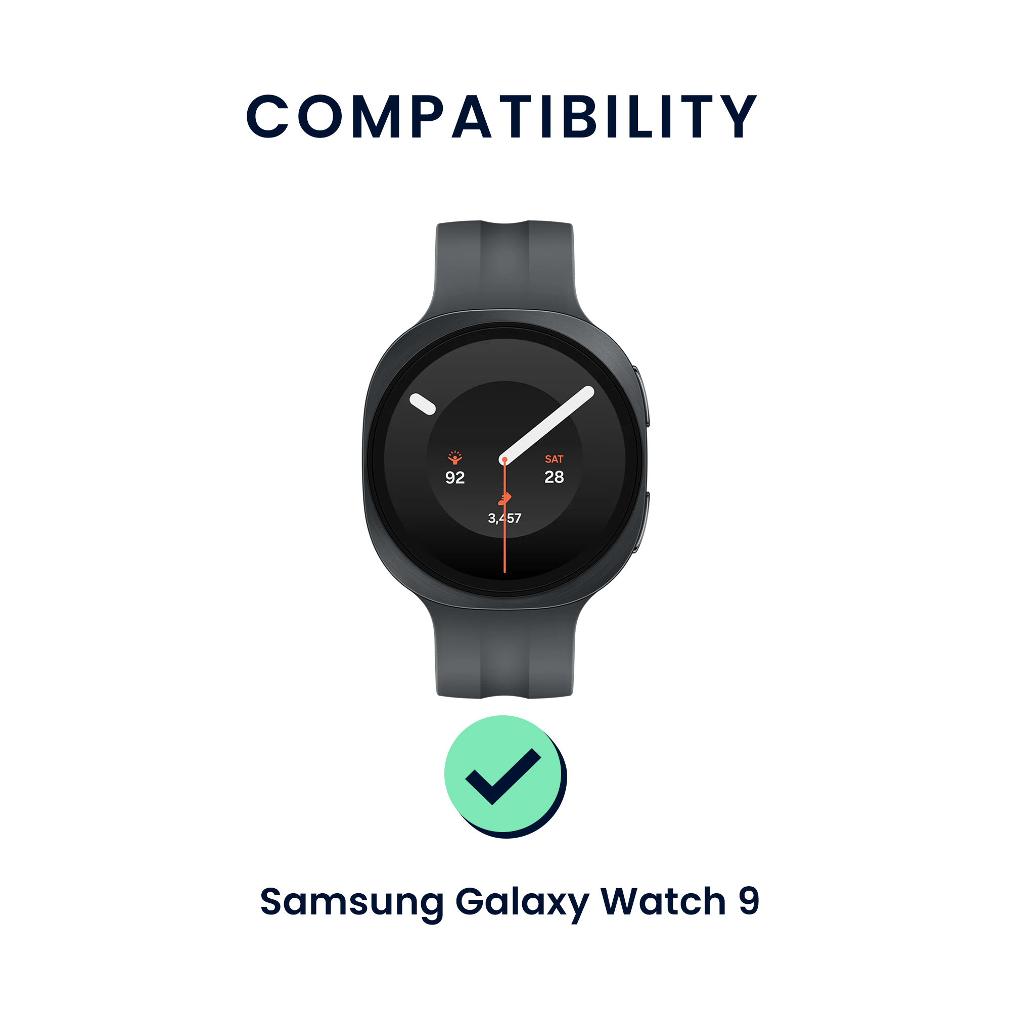 Řemínky pro Samsung Galaxy Watch 9 kwmobile silikonové - béžová / černá
