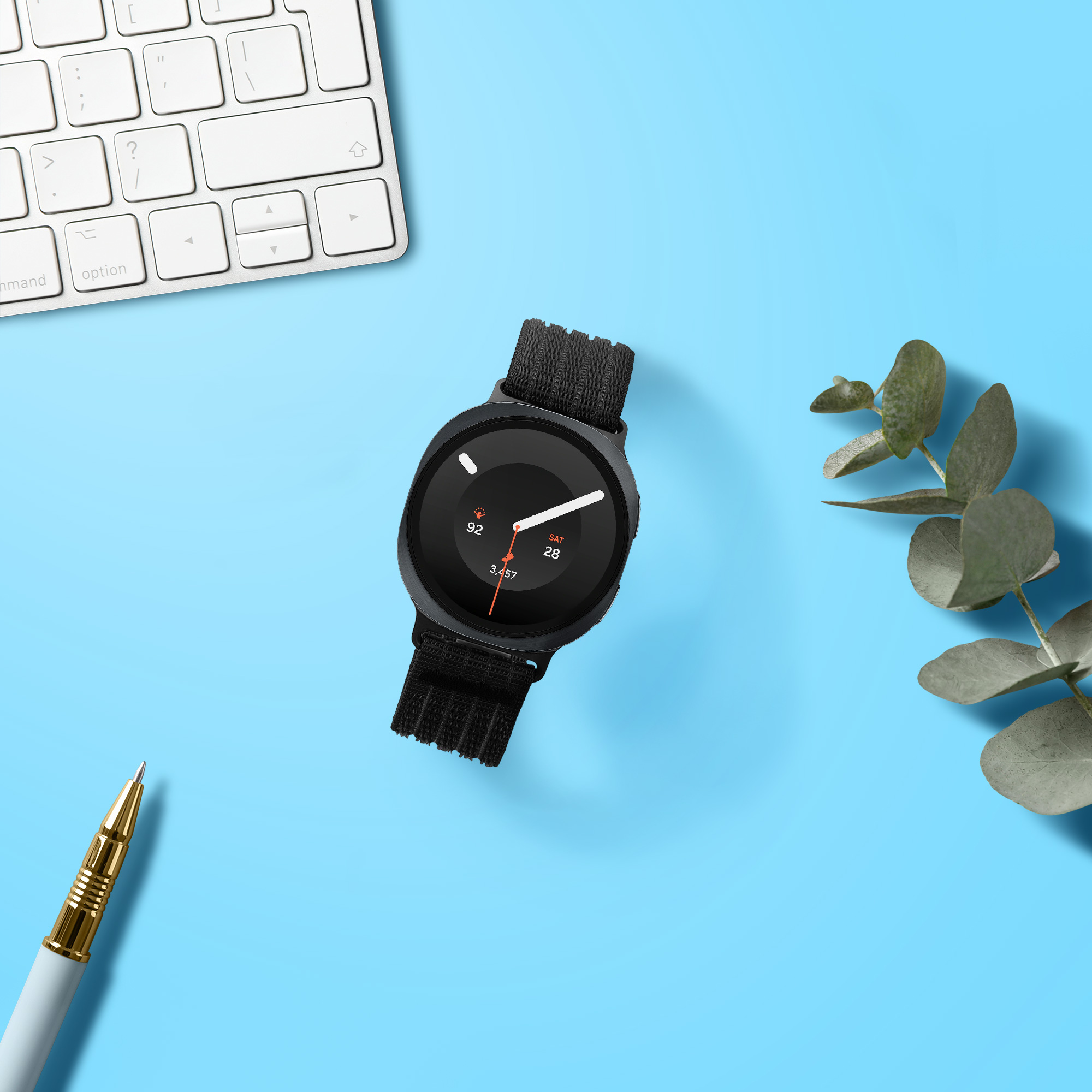 Nylonový řemínek pro Samsung Galaxy Watch 9 kwmobile ‑ černá