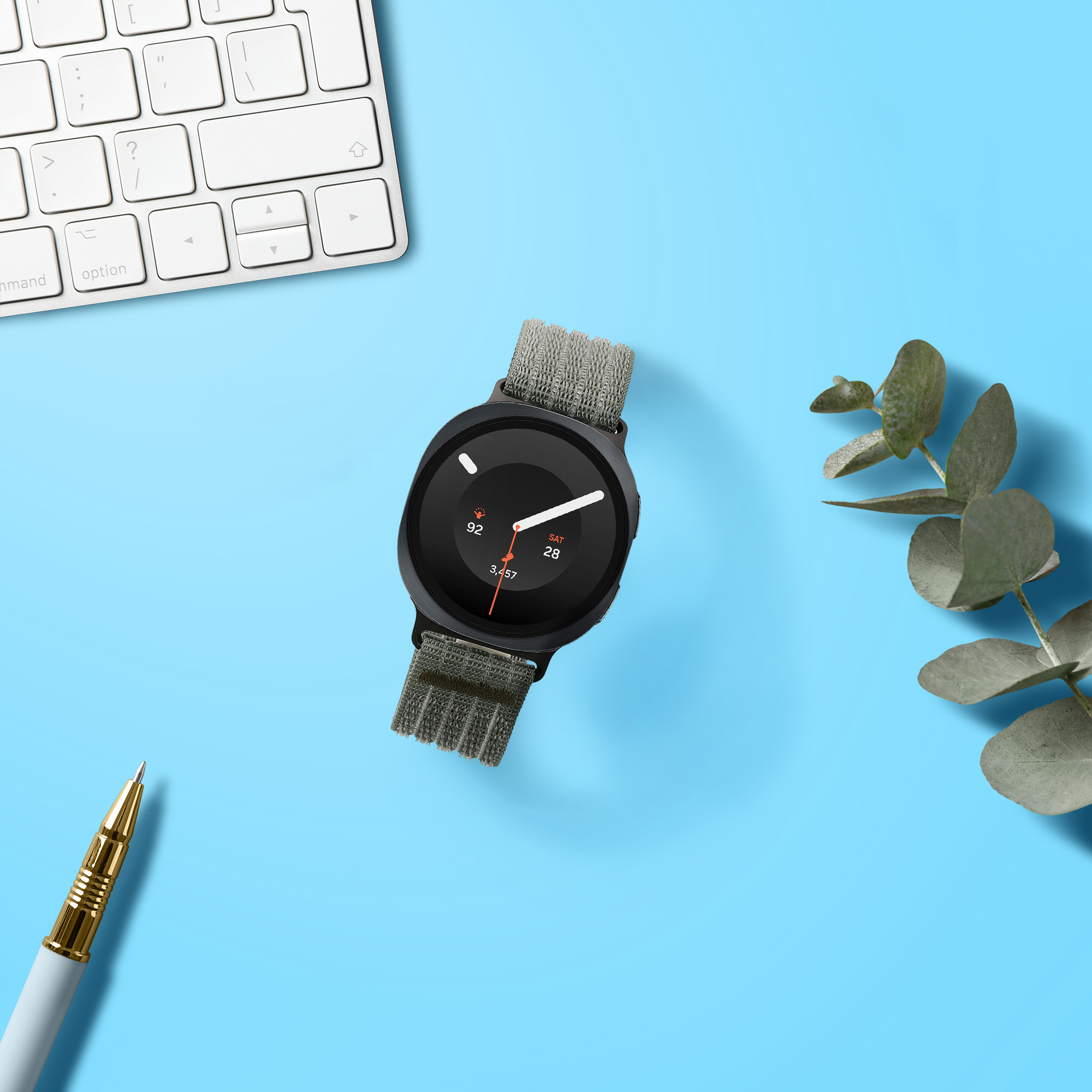 Nylonový řemínek pro Samsung Galaxy Watch 9 kwmobile ‑ tmavě zelená