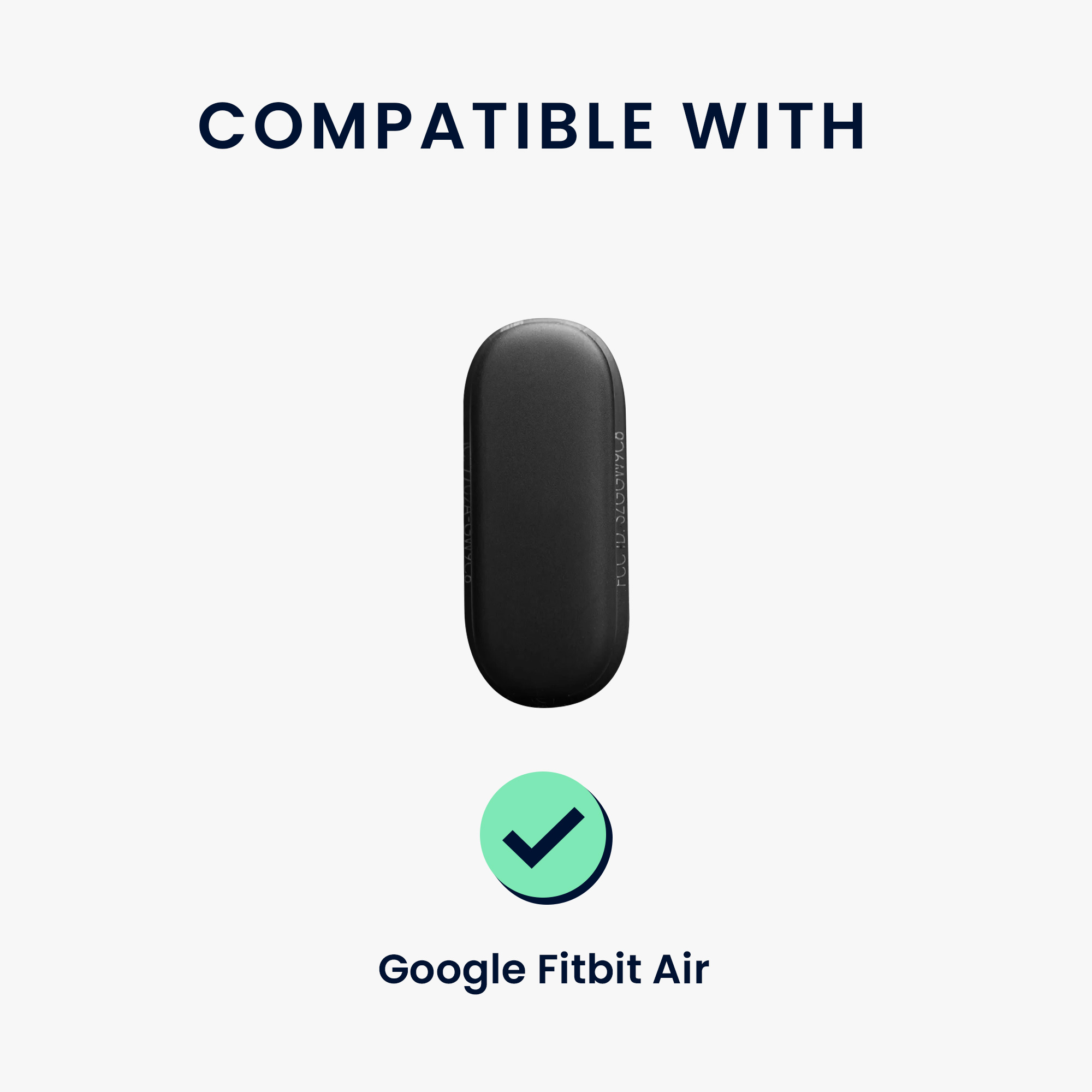 2x klipový držák pro Google Fitbit Air z TPU silikonu kwmobile ‑ černá / tmavě modrá