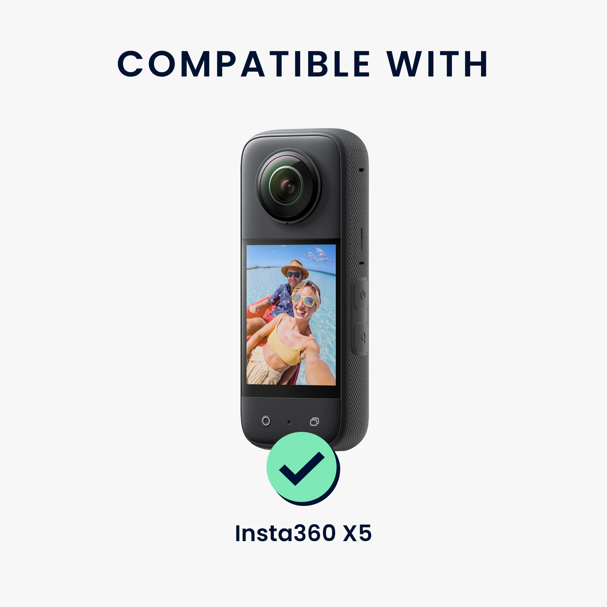 Tvrzené ochranné sklo na objektiv pro Insta360 X5, 2 ks, lehké a odolné proti poškrábání kwmobile