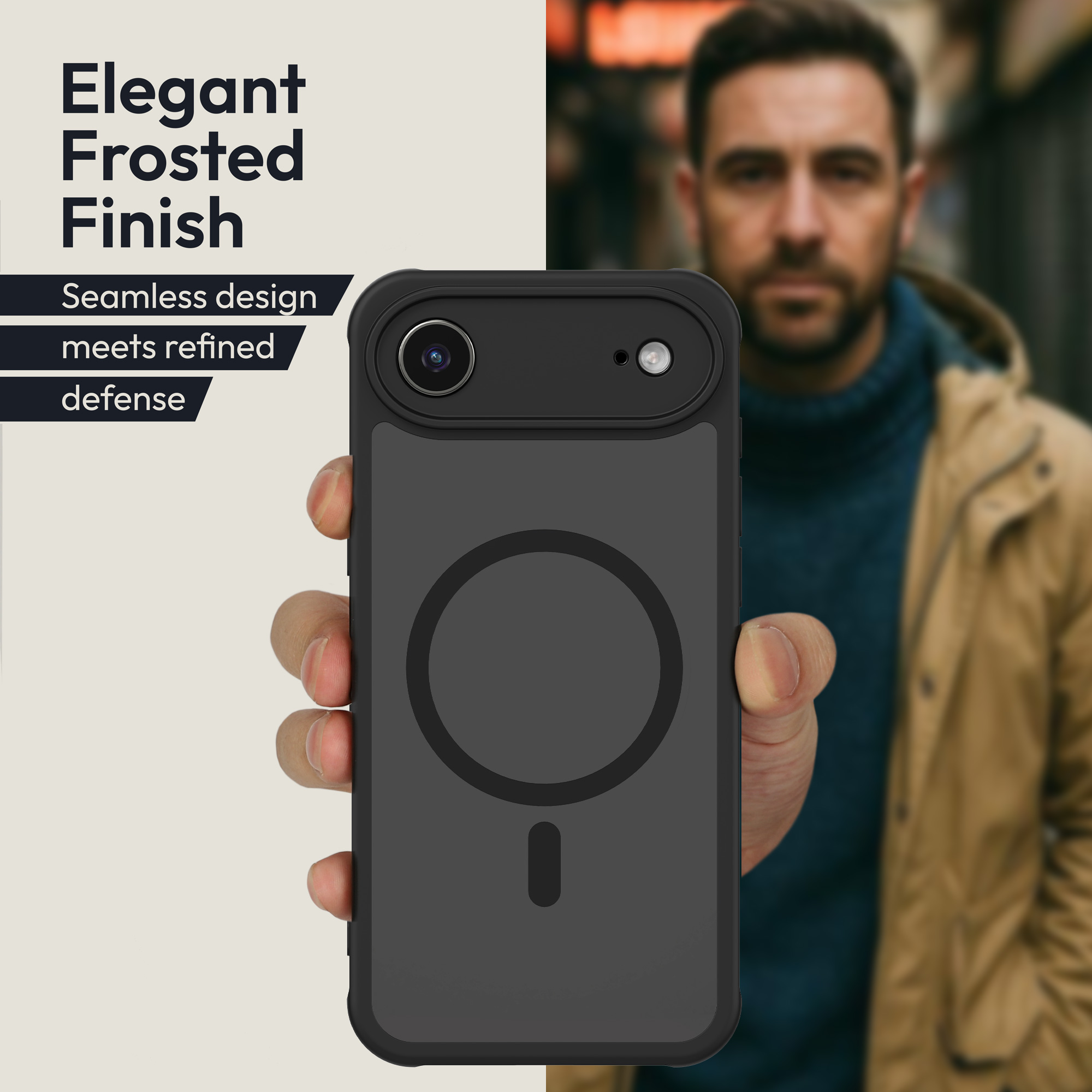 kwmobile Oakshield kryt pro Apple iPhone Air - TPU obal [pro Apple iPhone Air - [Shock- and Drop-Tested] - Camera Protection - [Glass Screen Protector] - černá