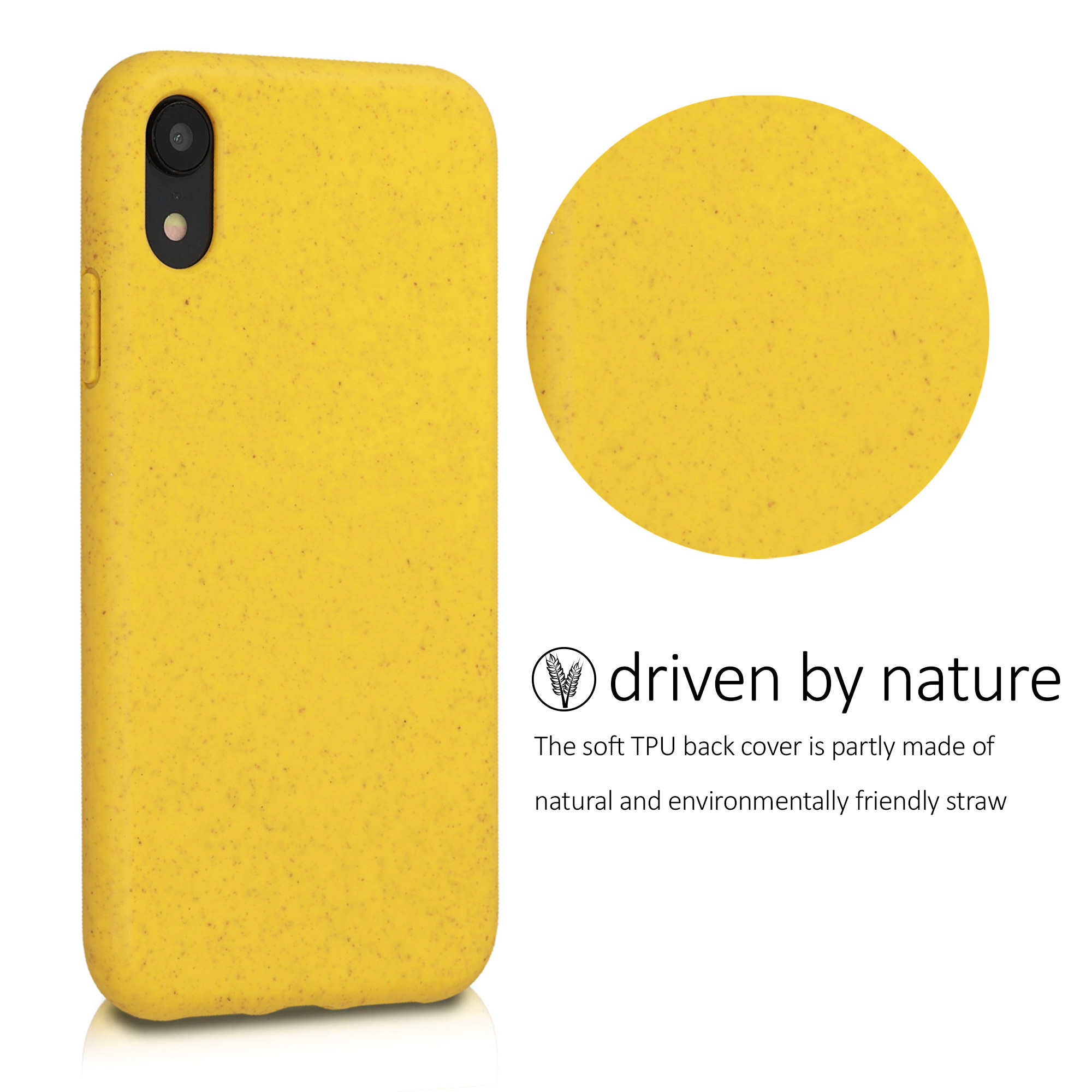 Kryt na mobil s pšeničnou slámou kalibri pro Apple iPhone XR - žlutá
