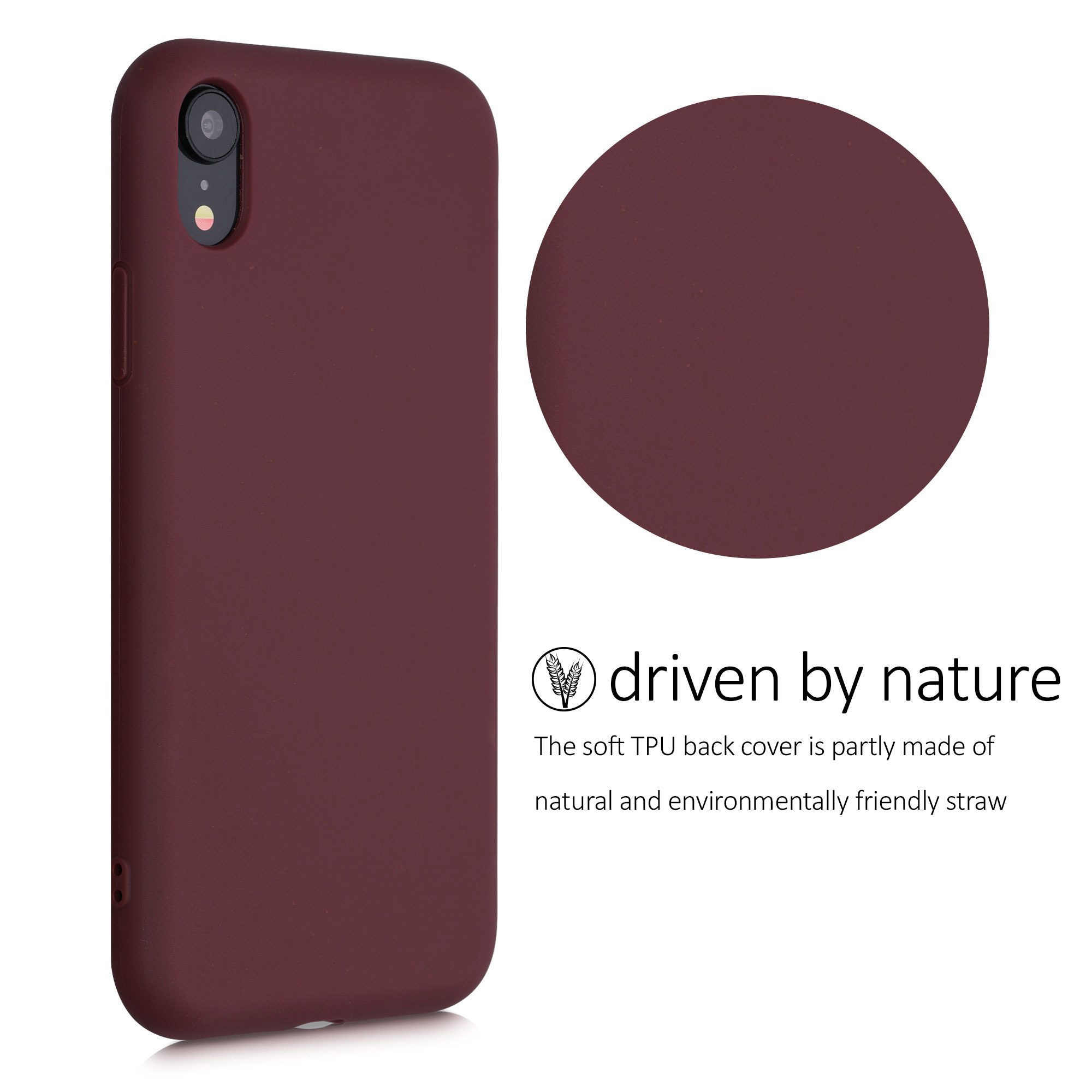 Kryt na mobil s pšeničnou slámou kalibri pro Apple iPhone XR - červenohnědá