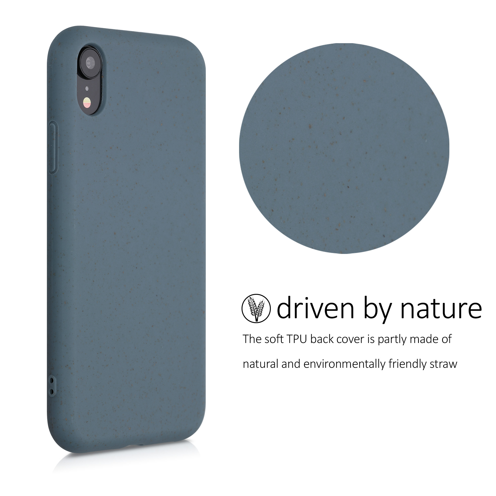 Kryt na mobil s pšeničnou slámou kalibri pro Apple iPhone XR - tmavě břidlicová