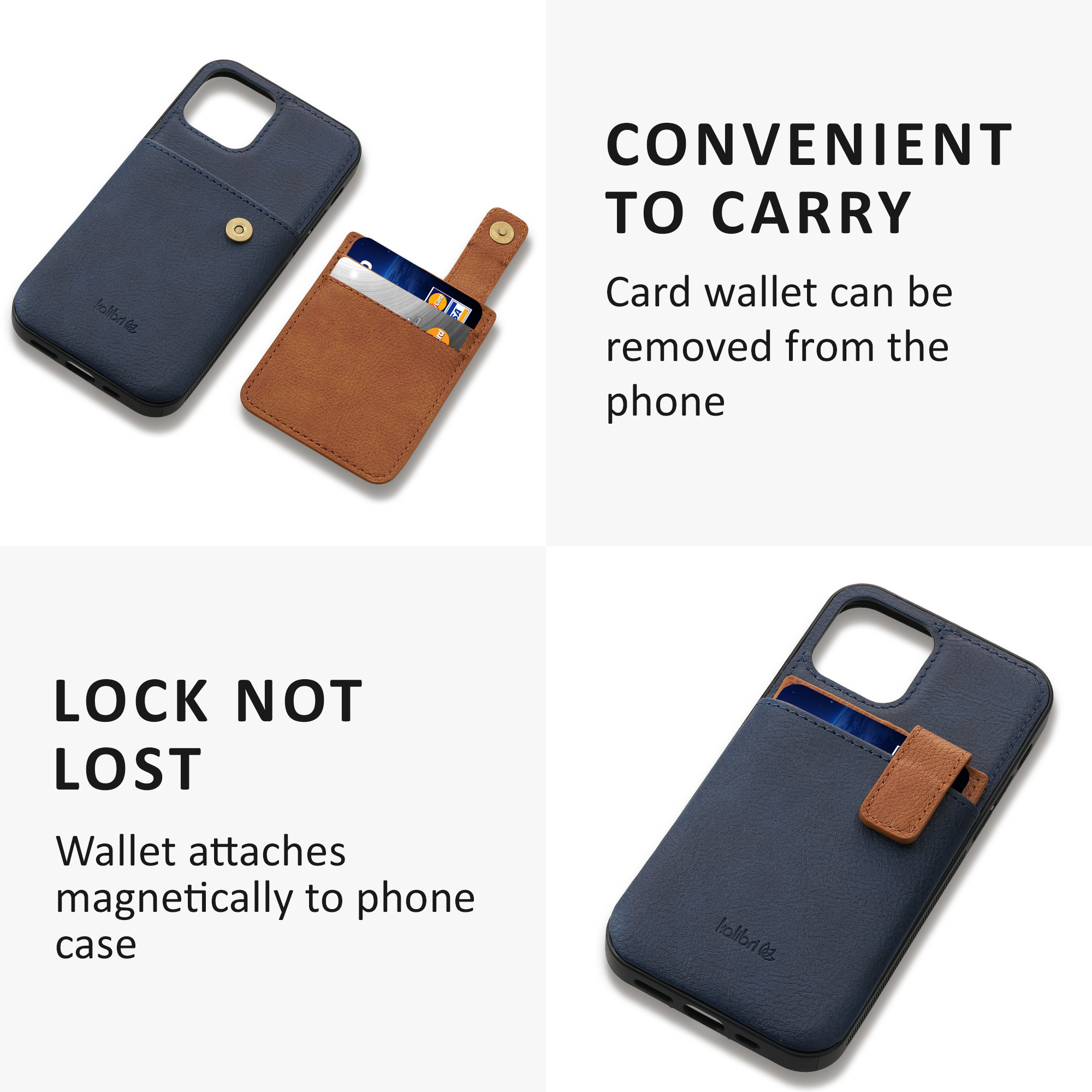 Kryt s přihrádkou kalibri pro iPhone 12 / iPhone 12 Pro