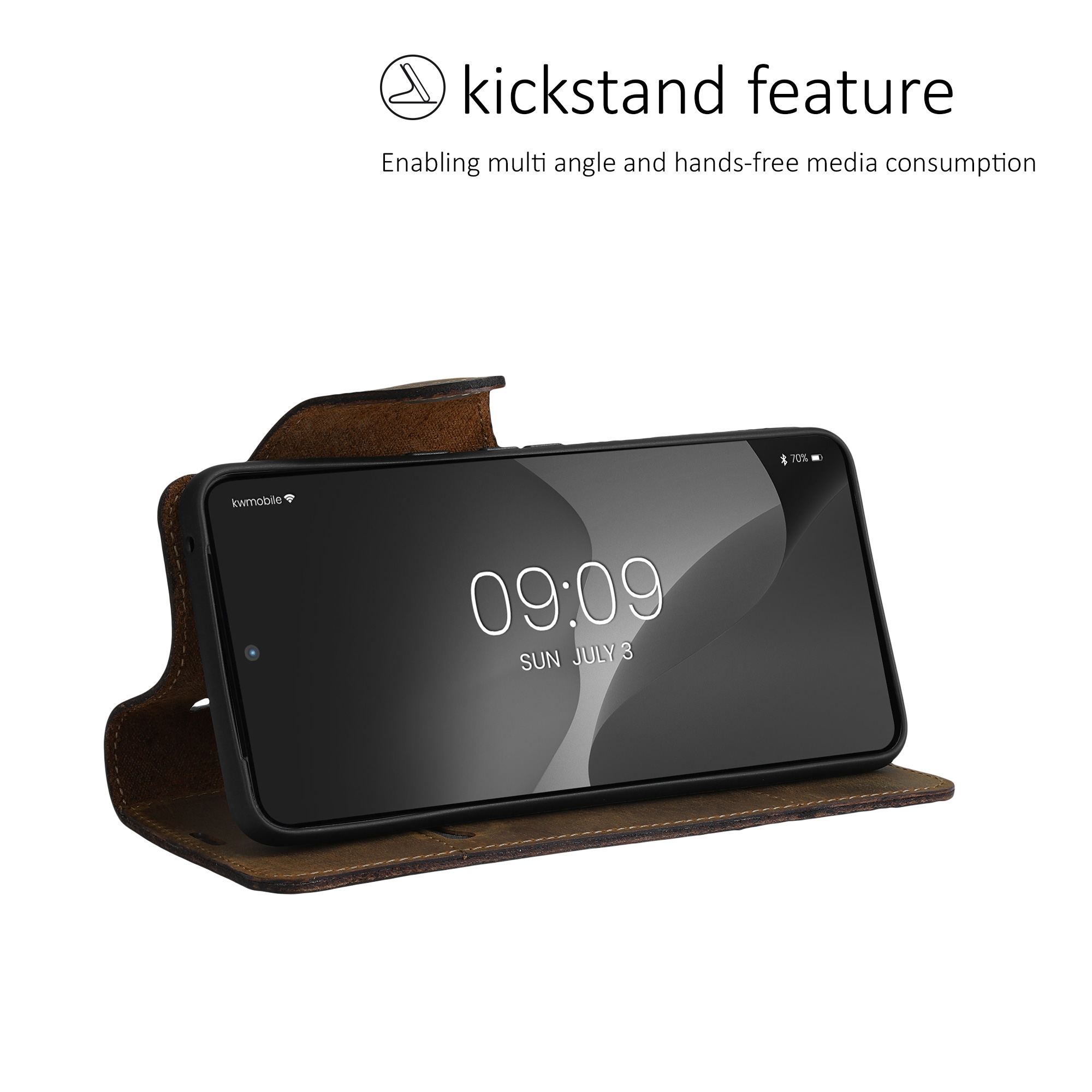 Flipové pouzdro kalibri pro Google Pixel 8 - hnědé Navigational Compass