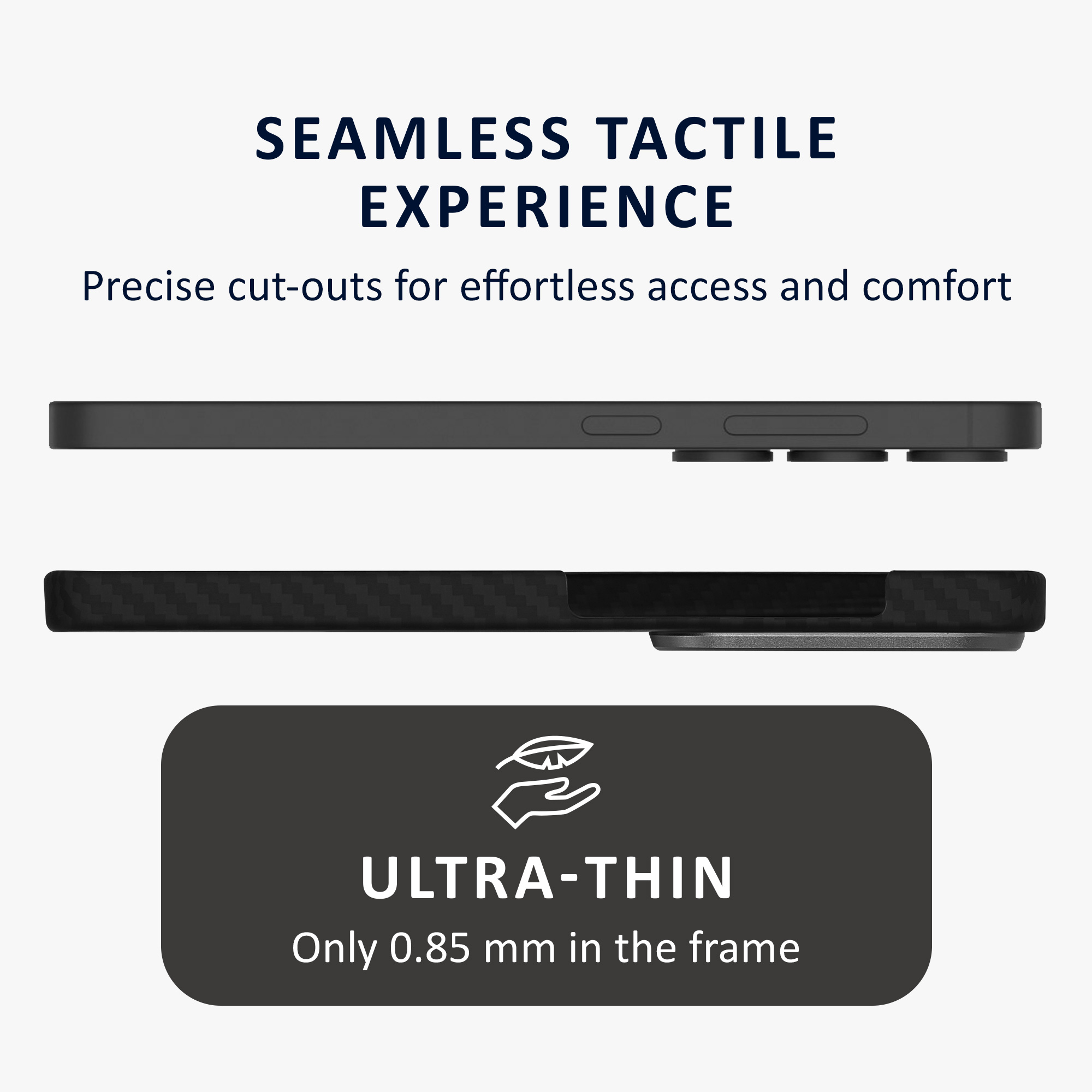 Ultra tenké pouzdro na telefon pro Samsung Galaxy S26 kalibri MagSafe aramidové - matná černá