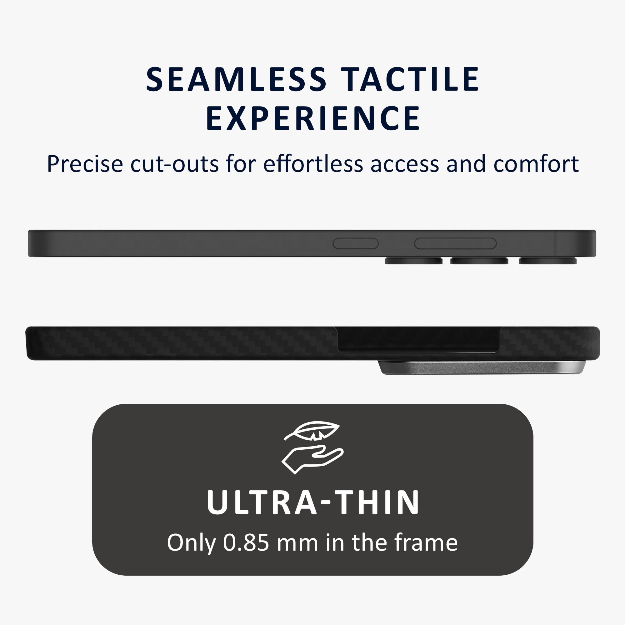 Ultra tenké pouzdro na telefon pro Samsung Galaxy S26 Ultra kalibri MagSafe aramidové - matná černá