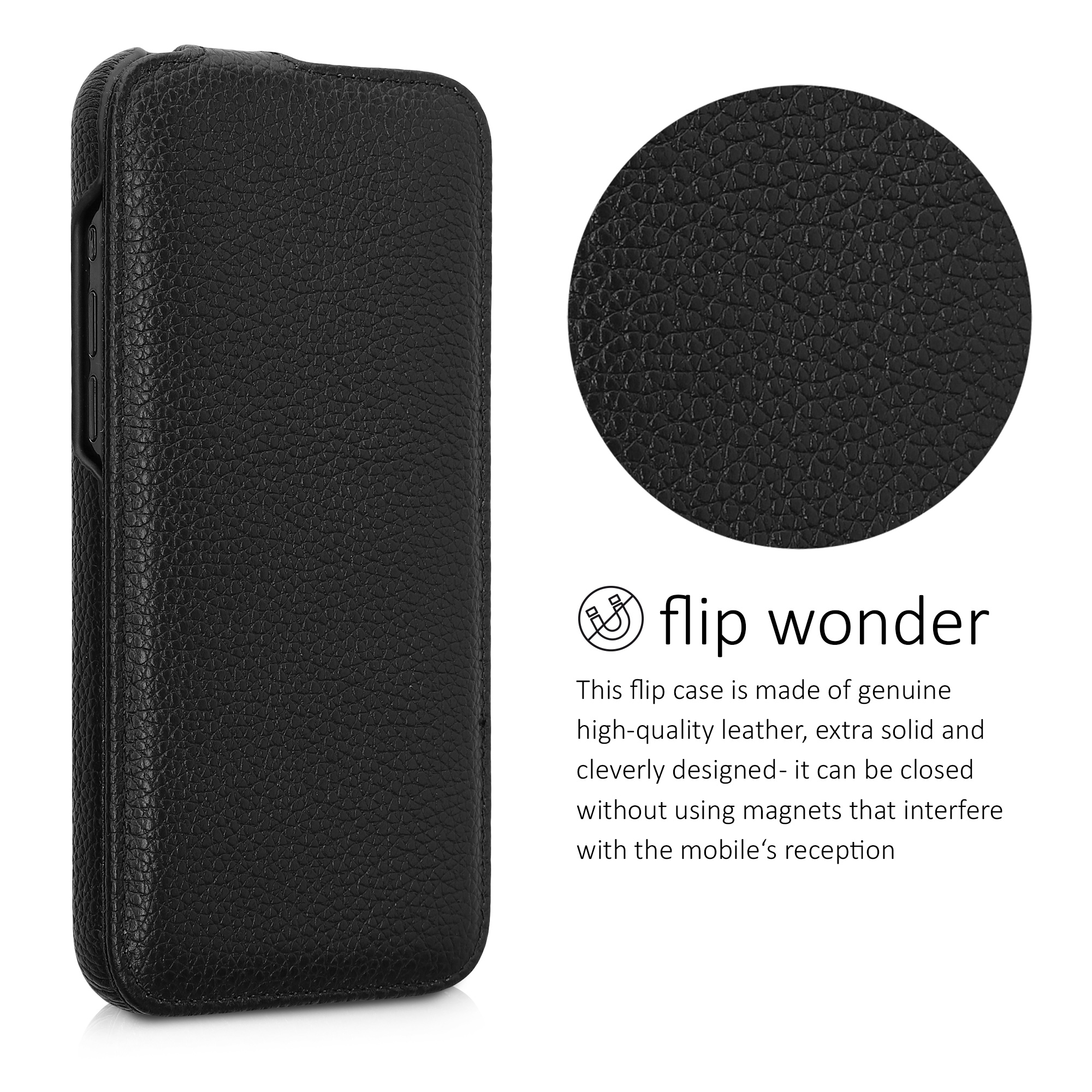 Flipové pouzdro kalibri pro iPhone 15 Pro - černá