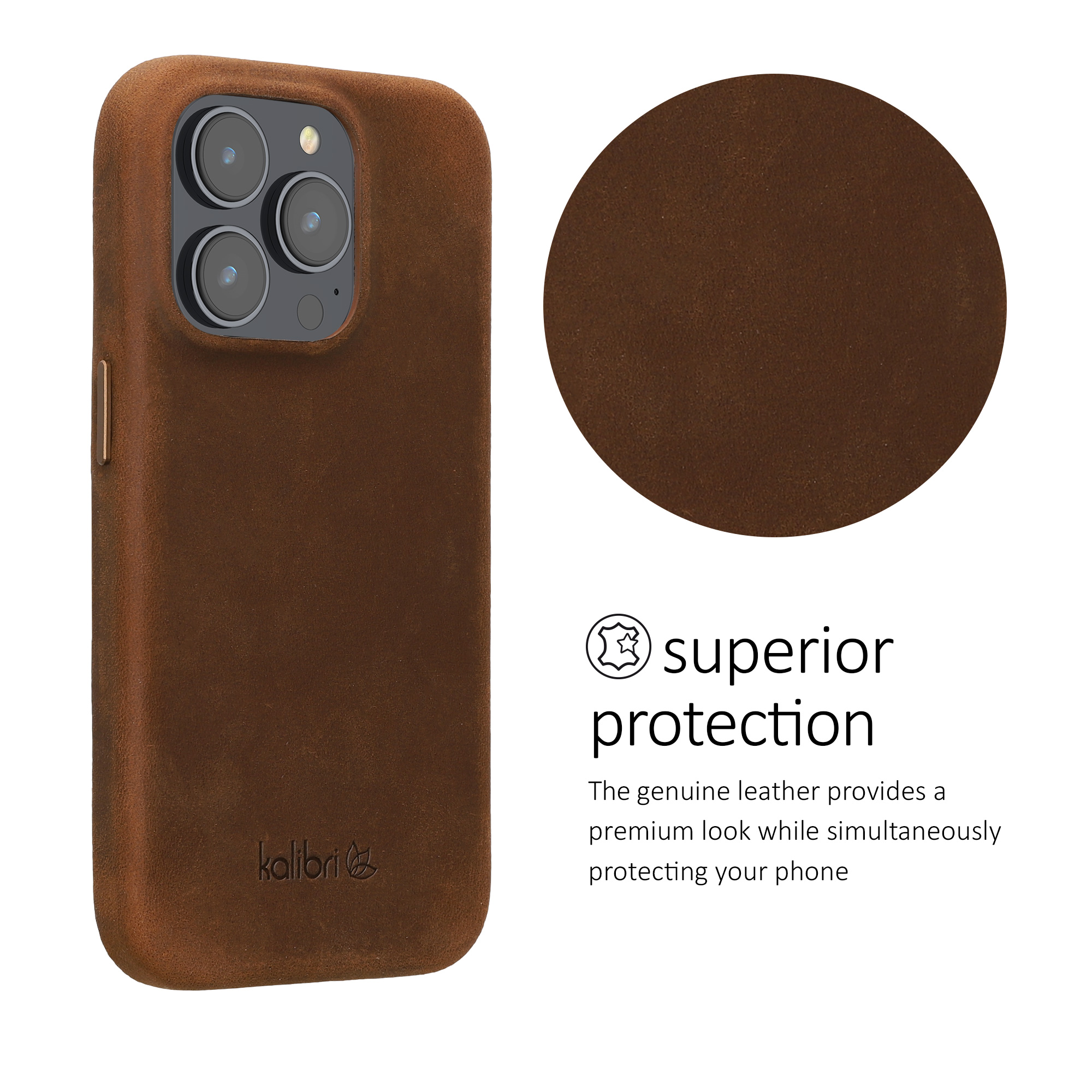 Kryt kalibri iPhone 15 Pro hnědá