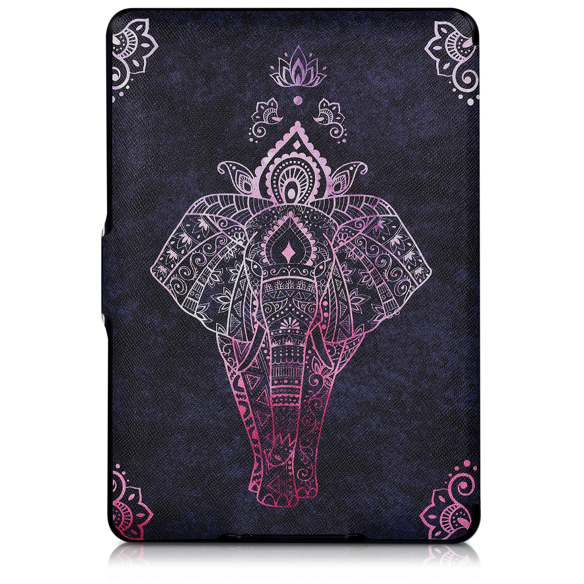 Pouzdro na čtečku kwmobile Kindle Paperwhite - Elephant Sketch - tmavě růžová / antracitová