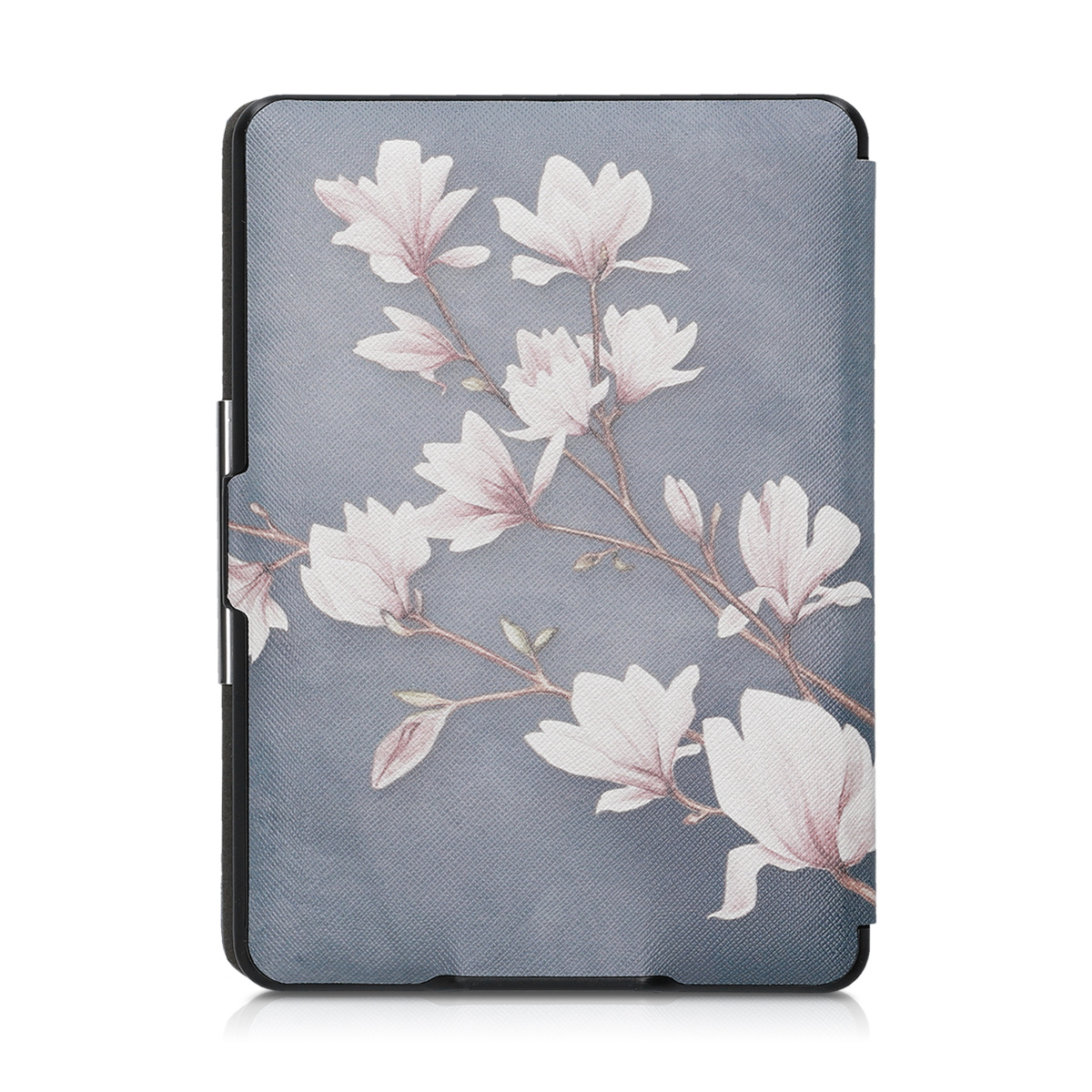 Pouzdro na čtečku kwmobile Kindle Paperwhite - Magnolias - taupe / bílá / modrošedá