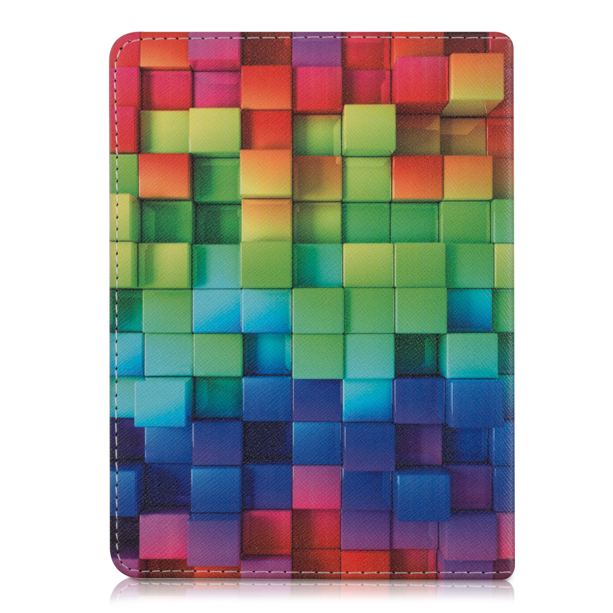 Pouzdro na čtečku kwmobile pro Tolino Vision 1 / 2 / 3 / 4 HD - motiv Rainbow Cubes, vícebarevná / zelená / modrá