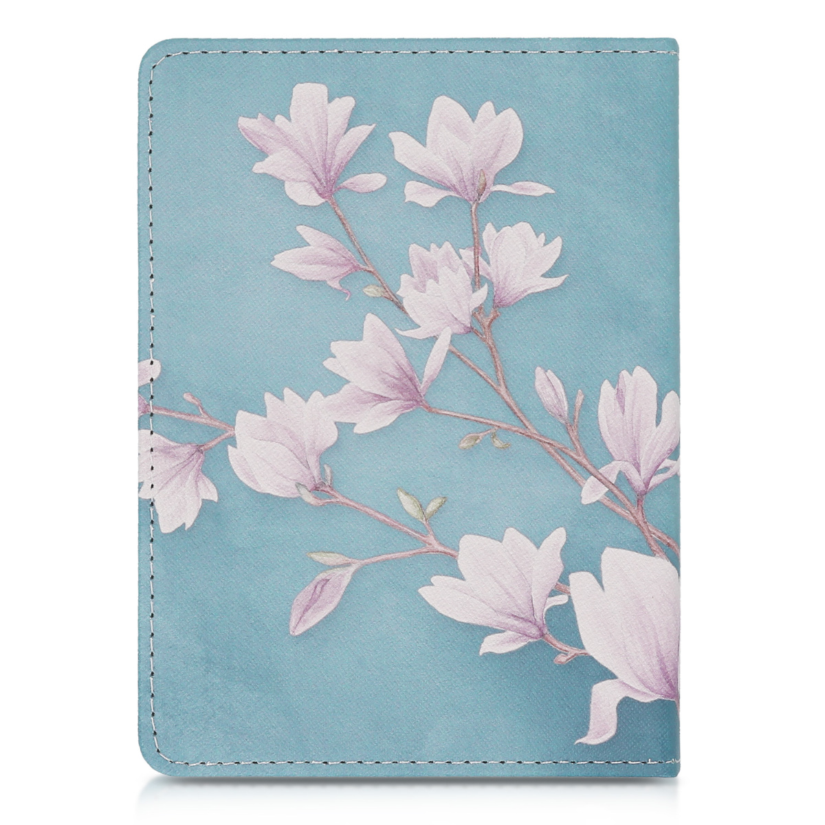 Pouzdro na čtečku Tolino Shine (2013) kwmobile - magnolias / taupe / bílá / blue grey