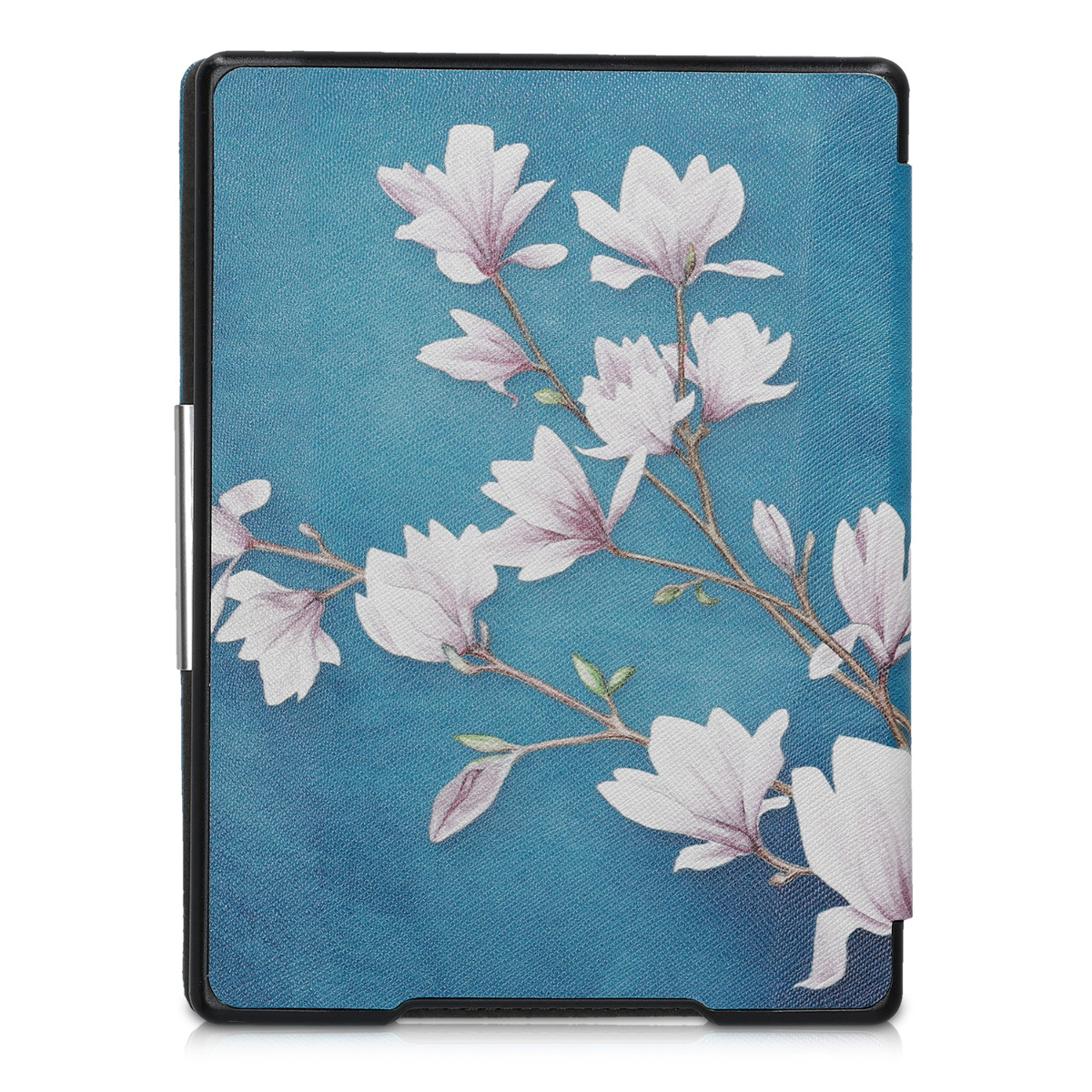 Obal pro Kobo Aura H2O Edition 1 kwmobile - motiv magnólie s taupe / bílá / modrošedá