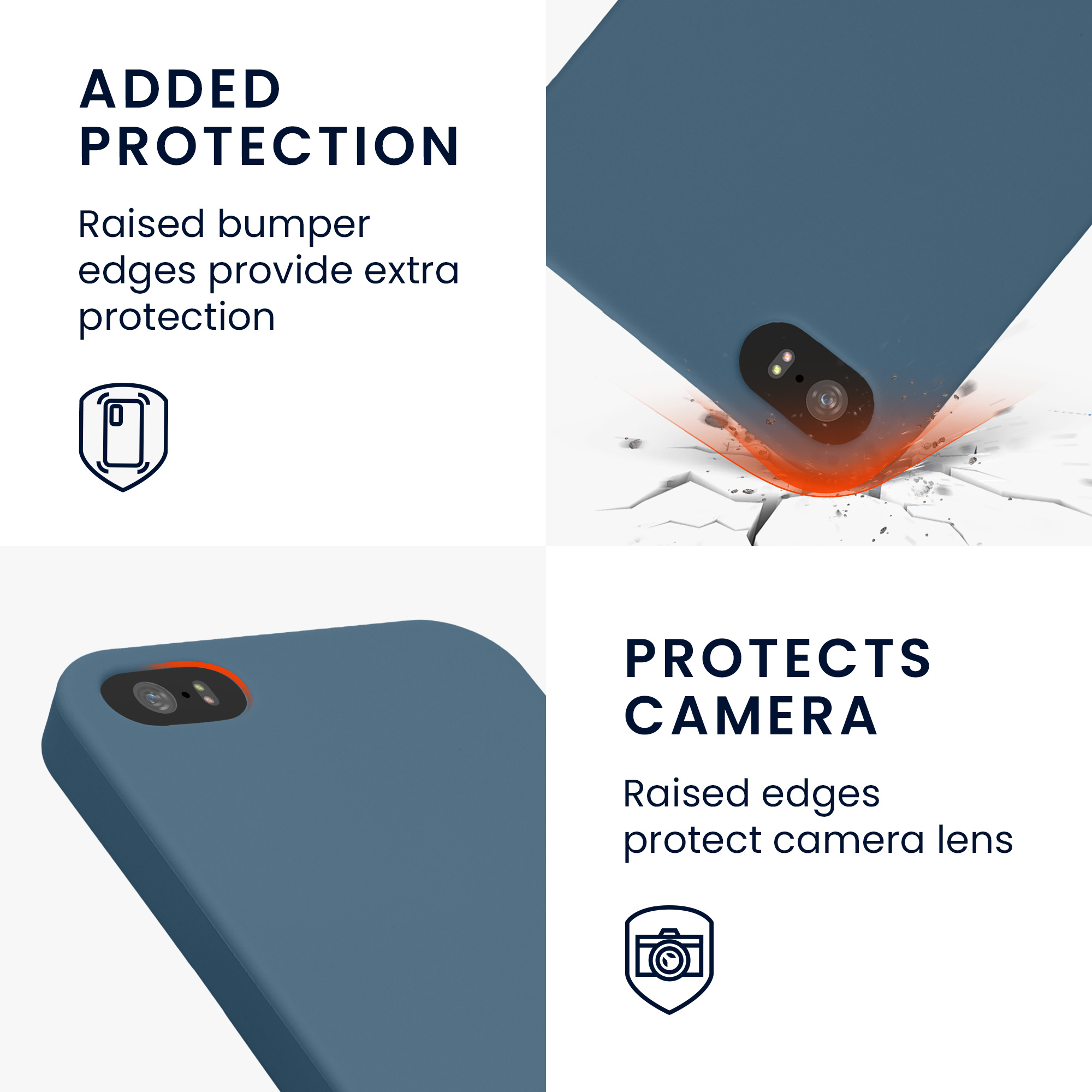 Silikonový TPU kryt kwmobile pro iPhone SE (1. generace 2016) / iPhone 5 / iPhone 5S - tmavě modrá